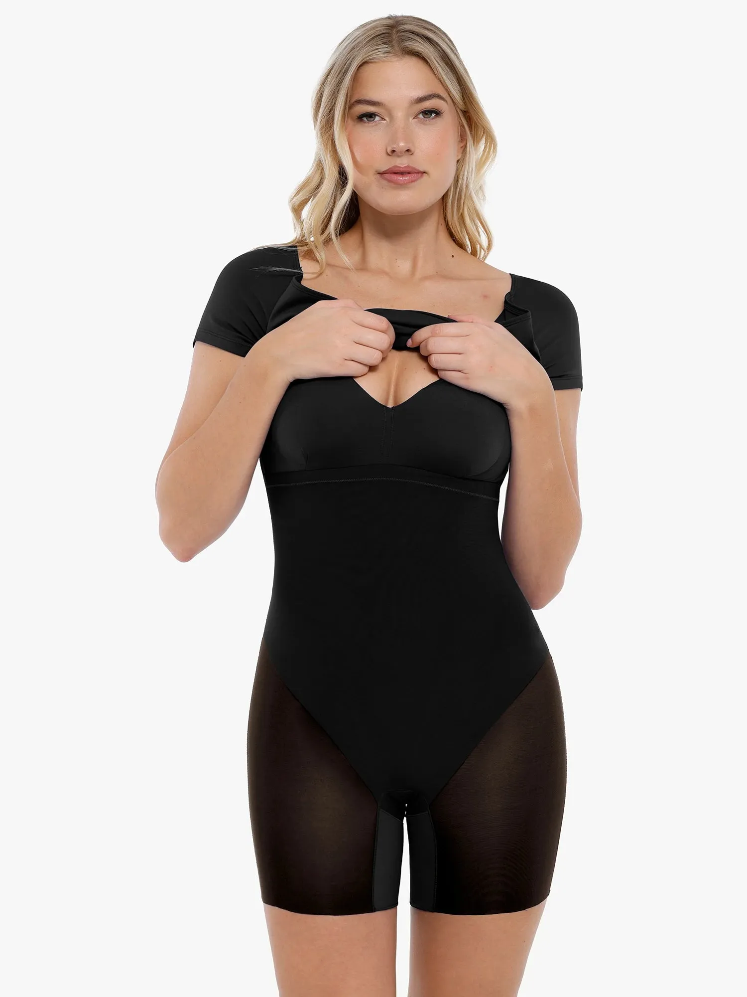 Popilush Shapewear Short Sleeve Perfect Form Sheath Dress sold by FeelinGirl product image thumbnail 3