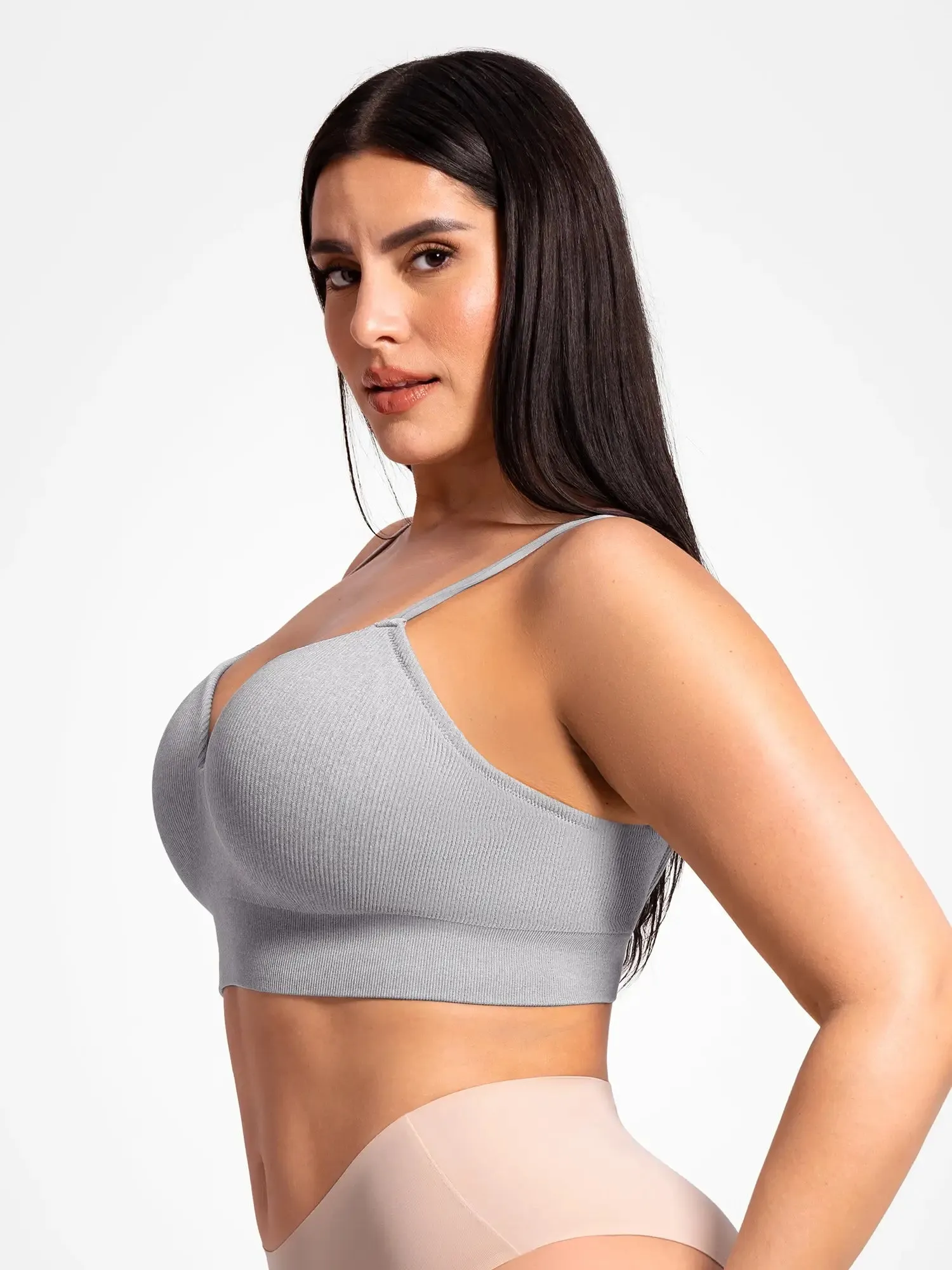 Feelingirl Seamless Ribbed Wireless T-Shirt Bra sold by FeelinGirl product image thumbnail 5
