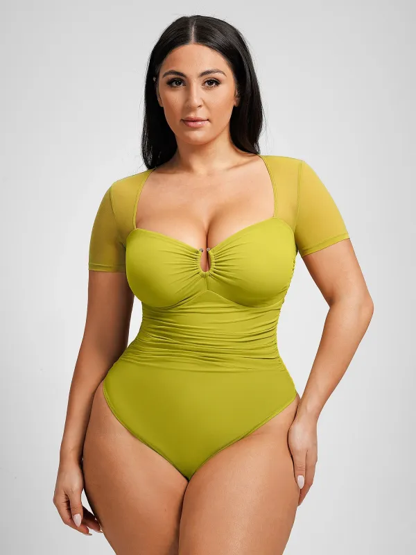 Ultra-Fine Mesh Classic Thong Bodysuit made by FeelinGirl