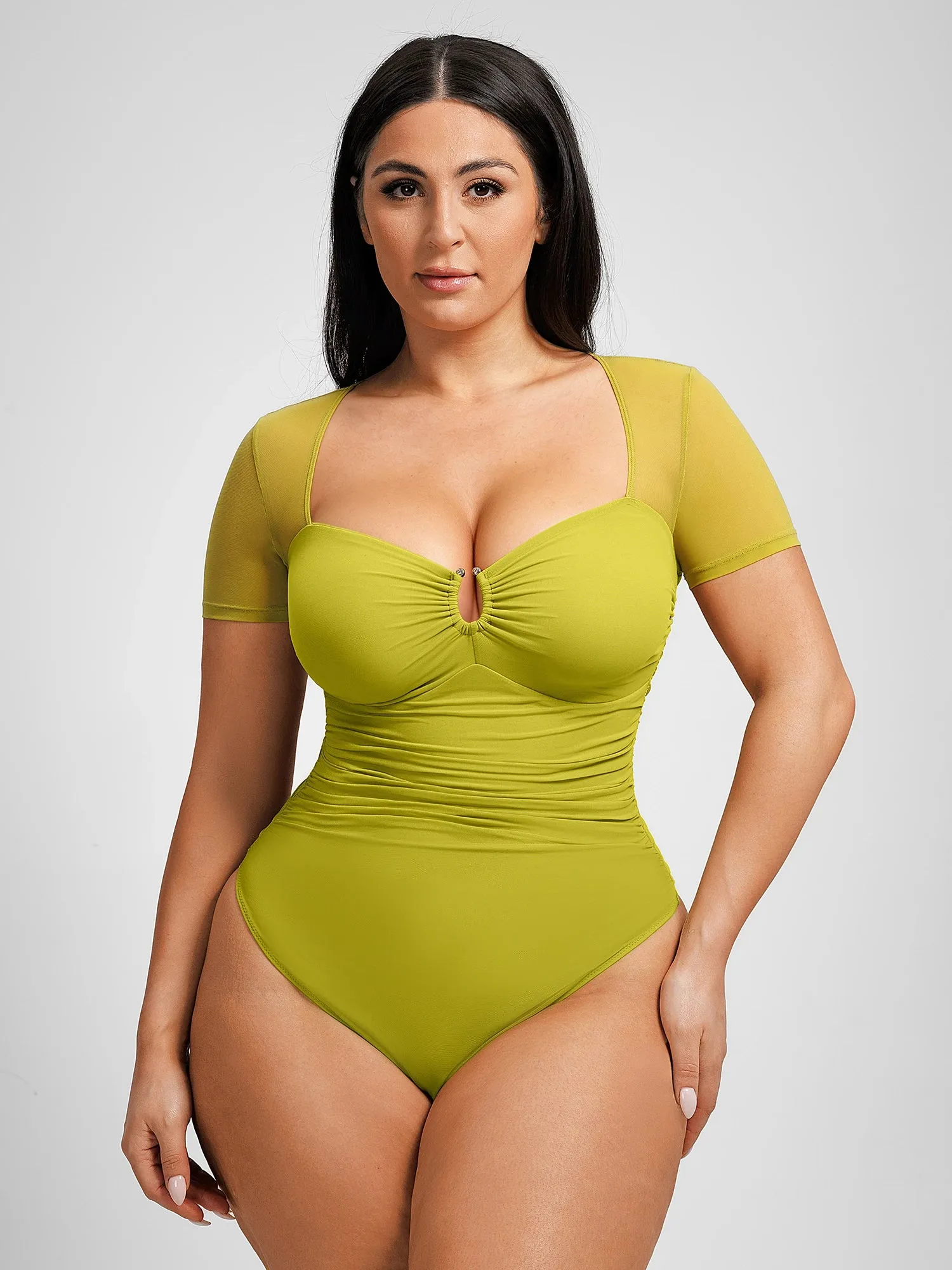 Ultra-Fine Mesh Classic Thong Bodysuit sold by FeelinGirl