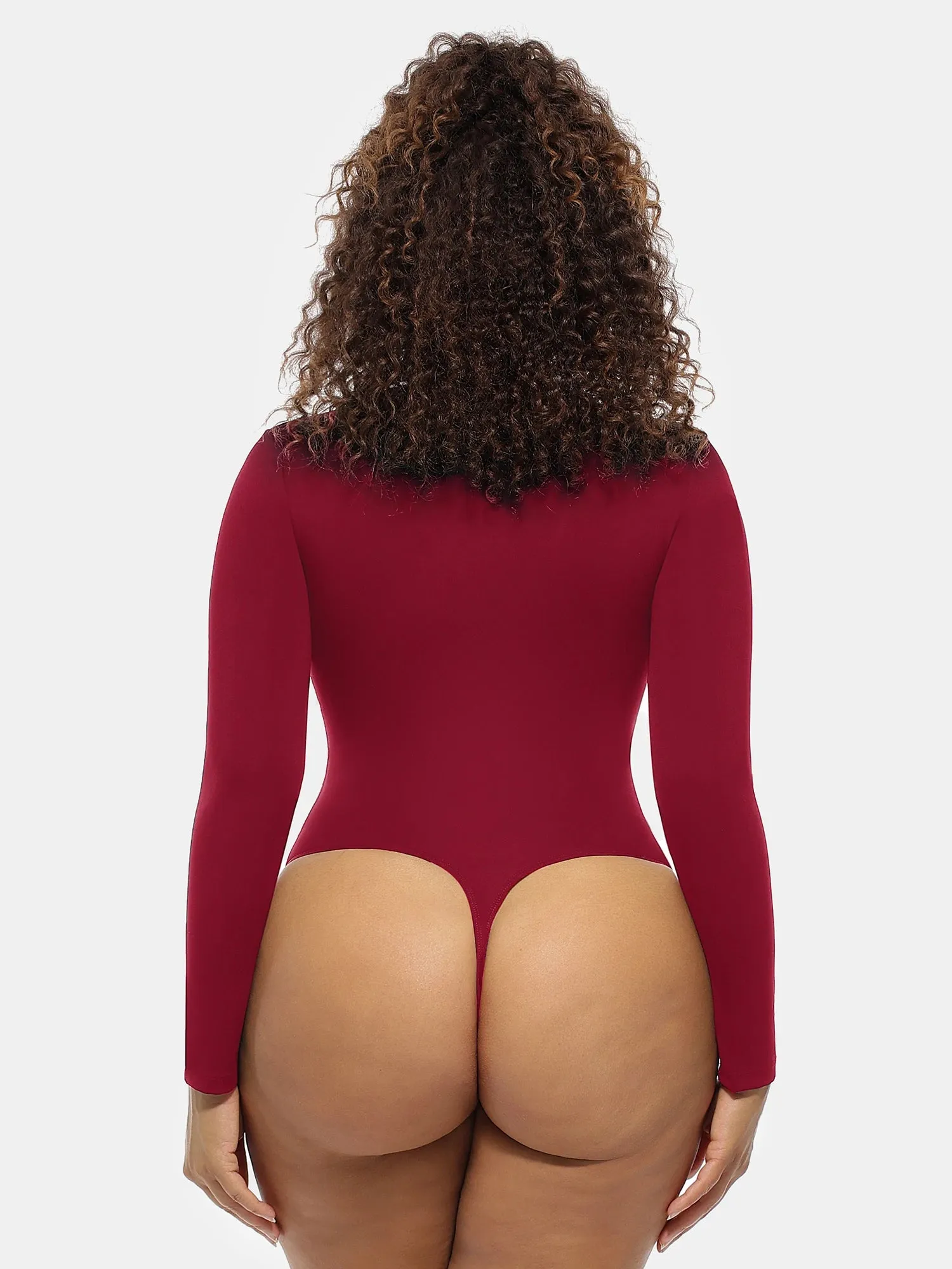 Ultra-Stretch Tummy Control Long-Sleeve Bodysuit sold by FeelinGirl product image thumbnail 3
