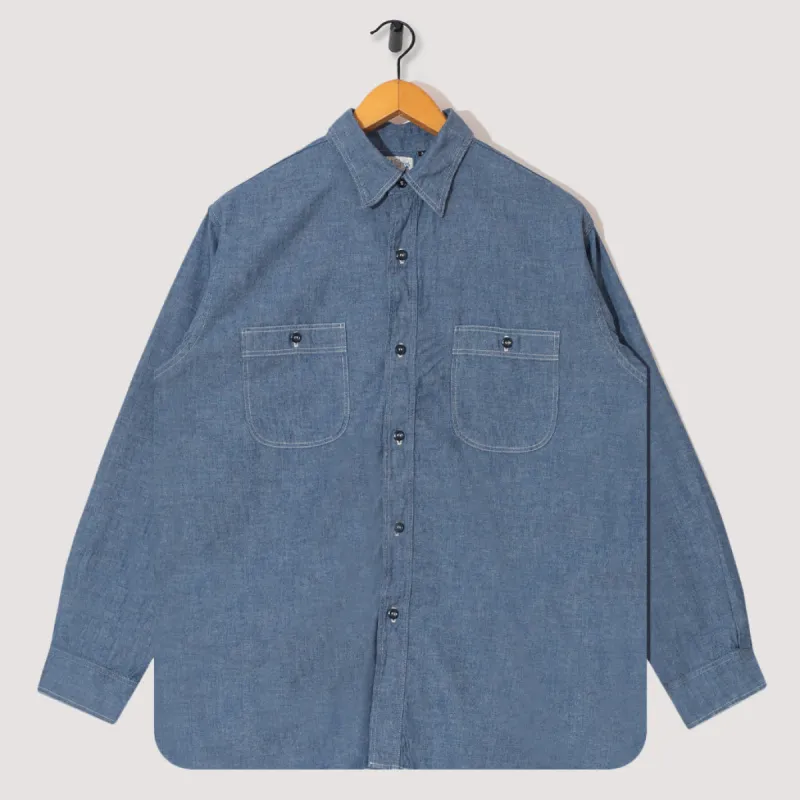 Relaxed Fit Work Shirt - Chambray sold by Peggs and son.