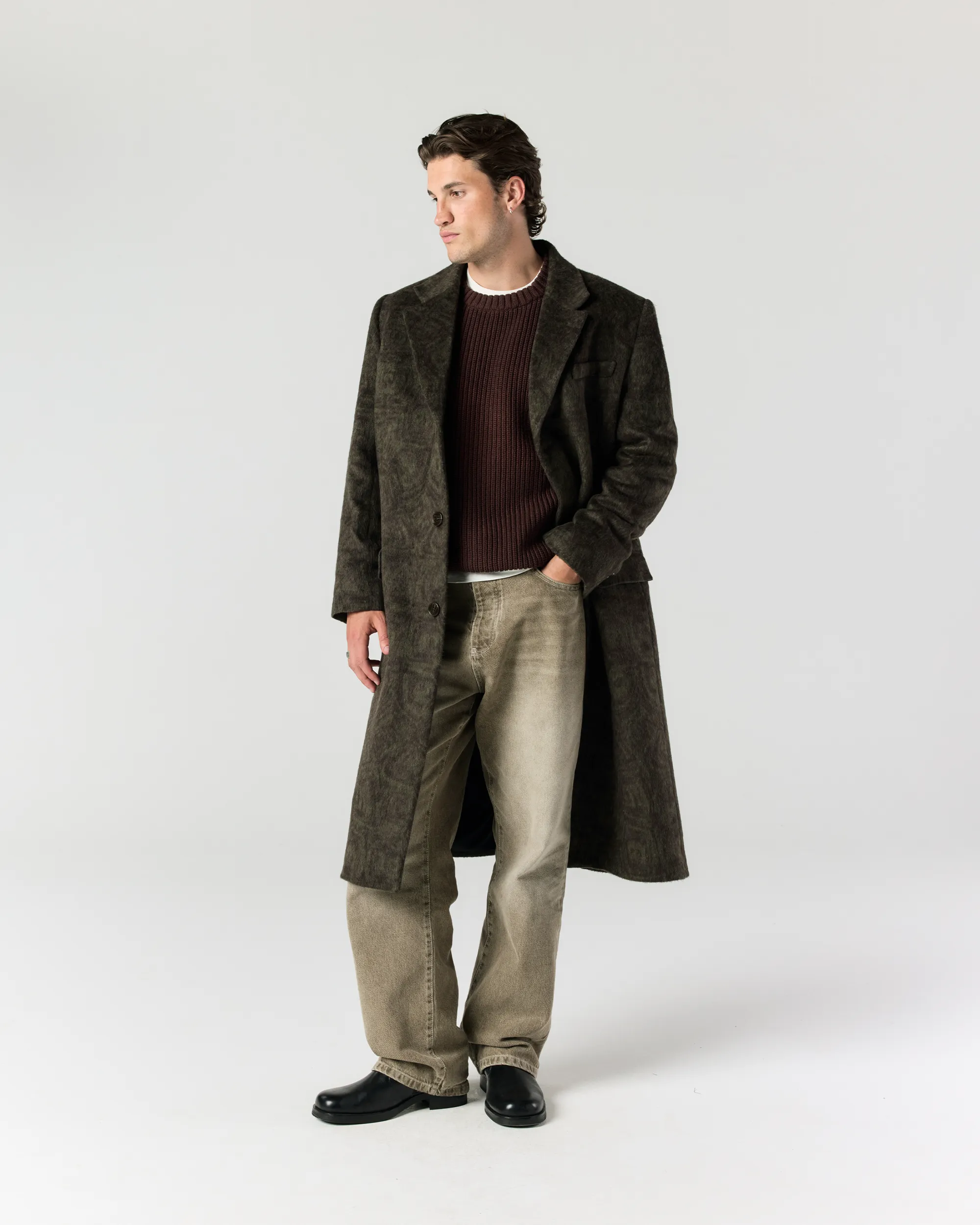 Wool Overcoat - Tortoise sold by Ronning