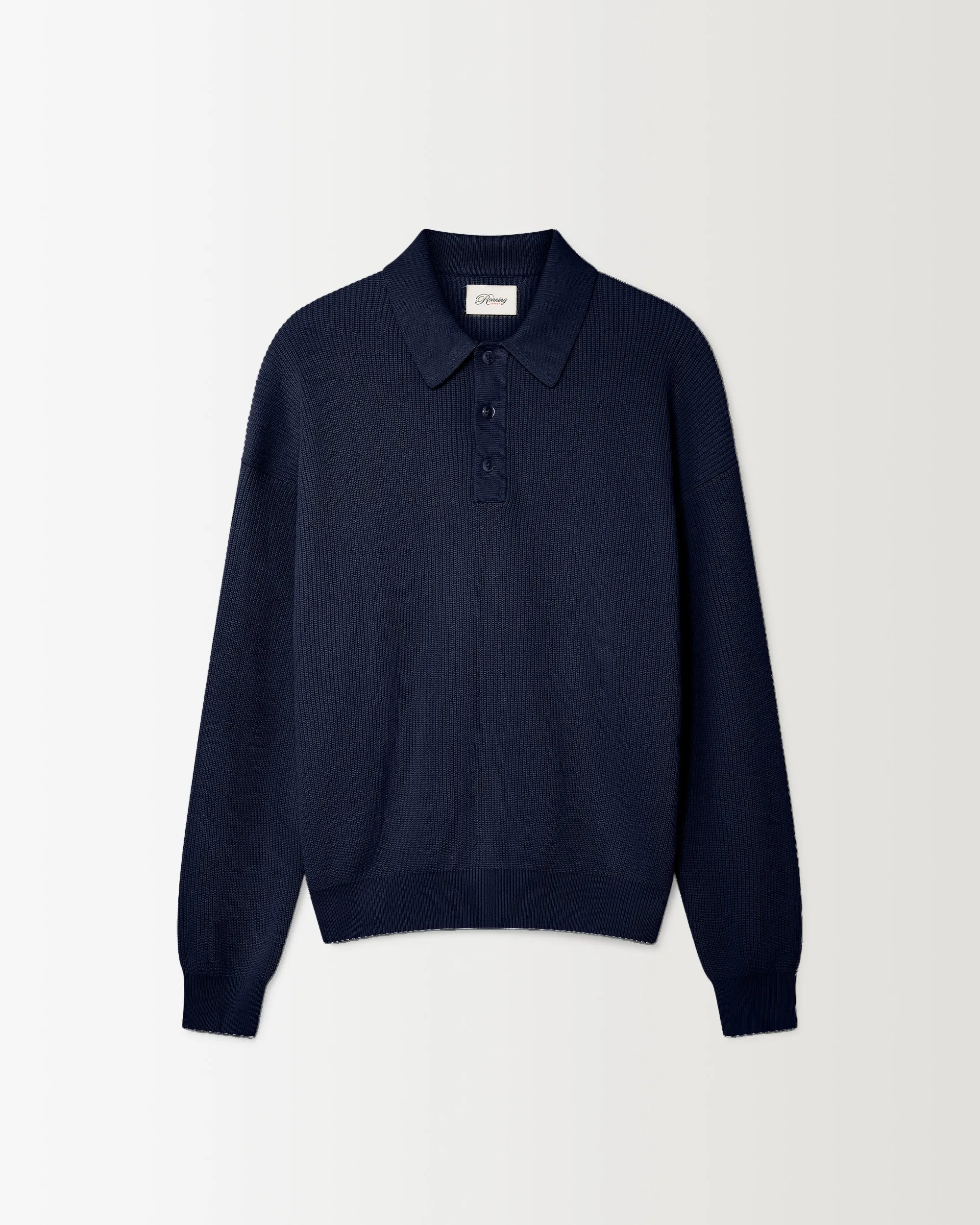 Knit Polo Sweater - Navy sold by Ronning product image thumbnail 2