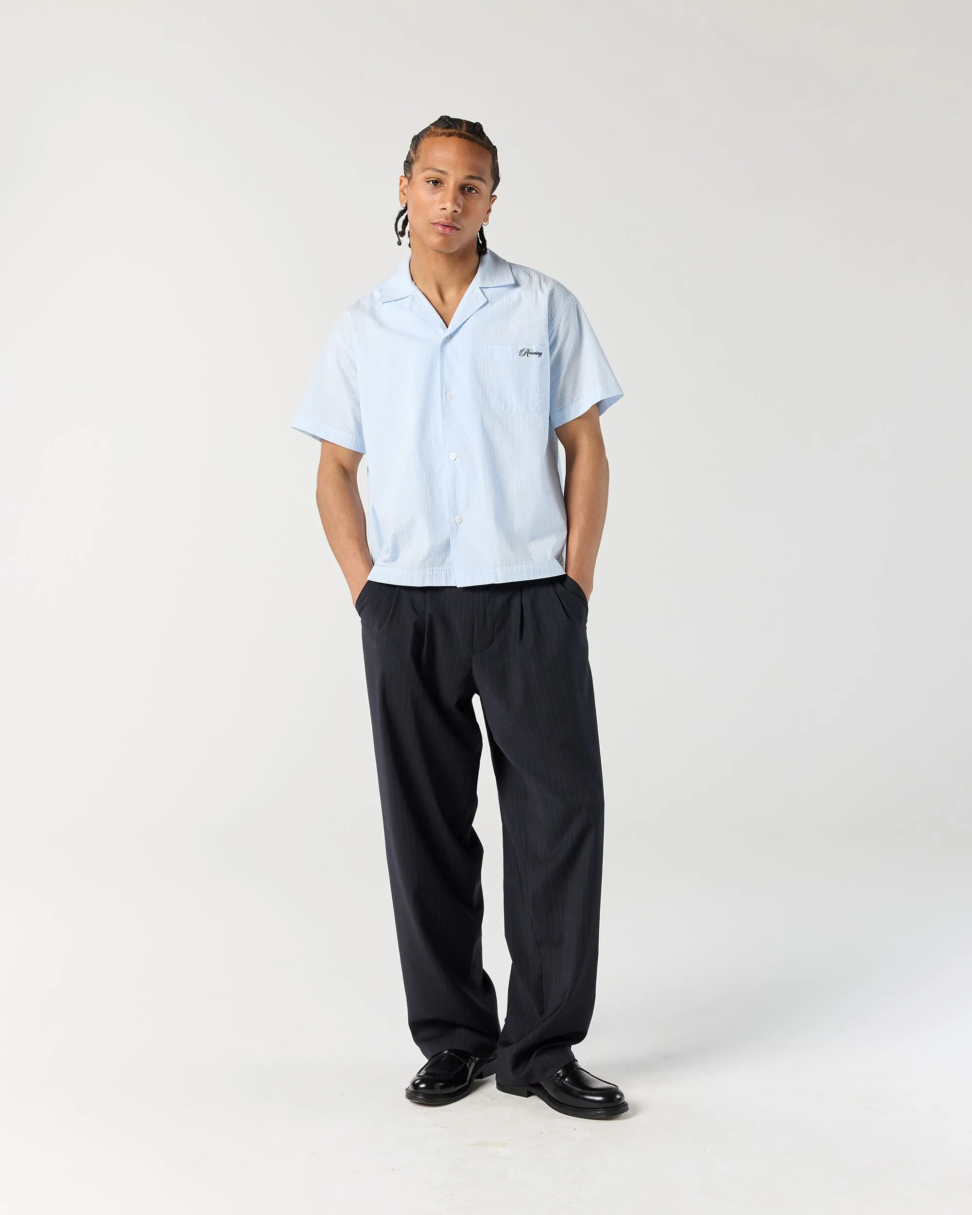 Pleated Pant - Navy Pinstripe sold by Ronning product image thumbnail 3