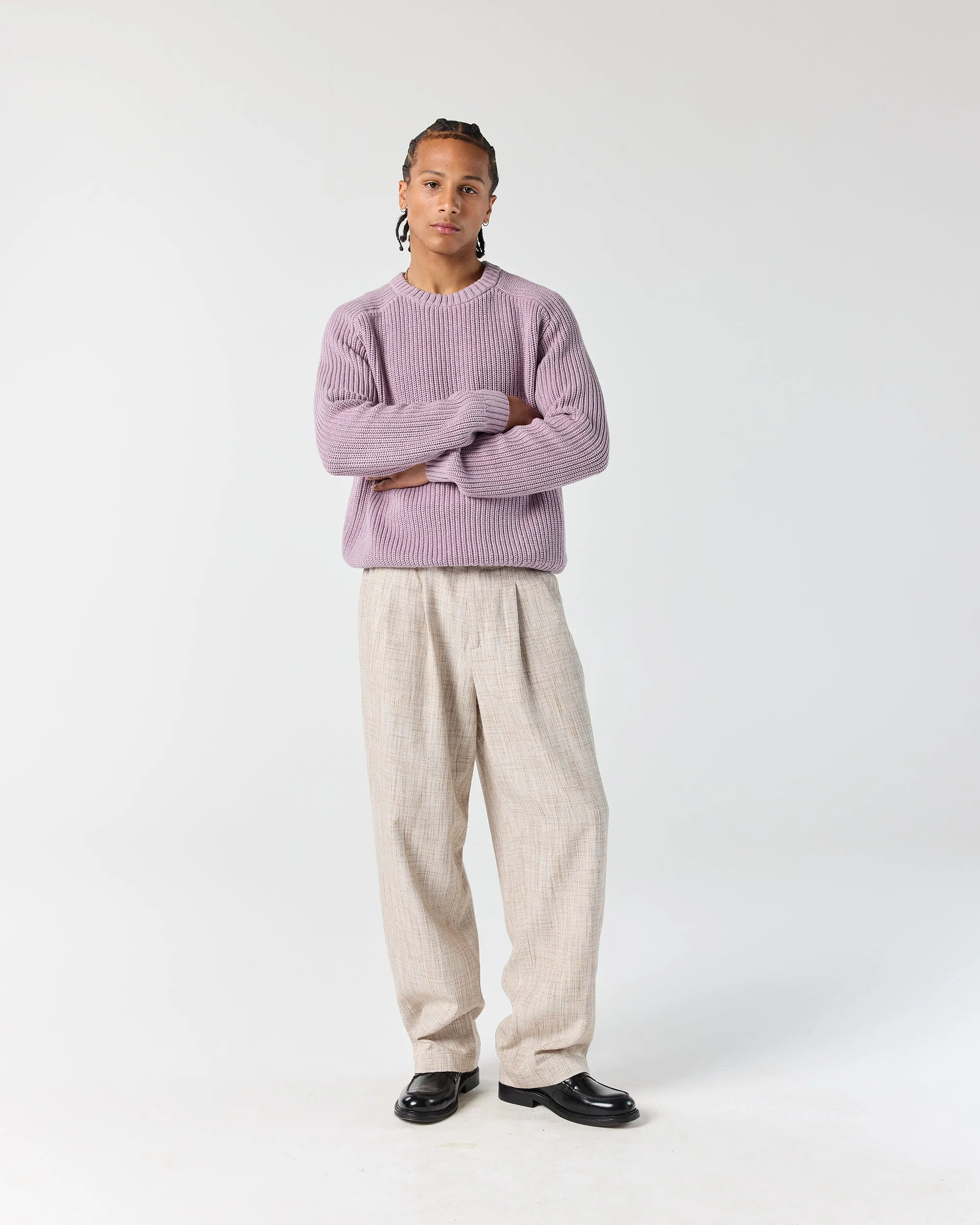 Pleated Pant - Sand Melange sold by Ronning product image thumbnail 3