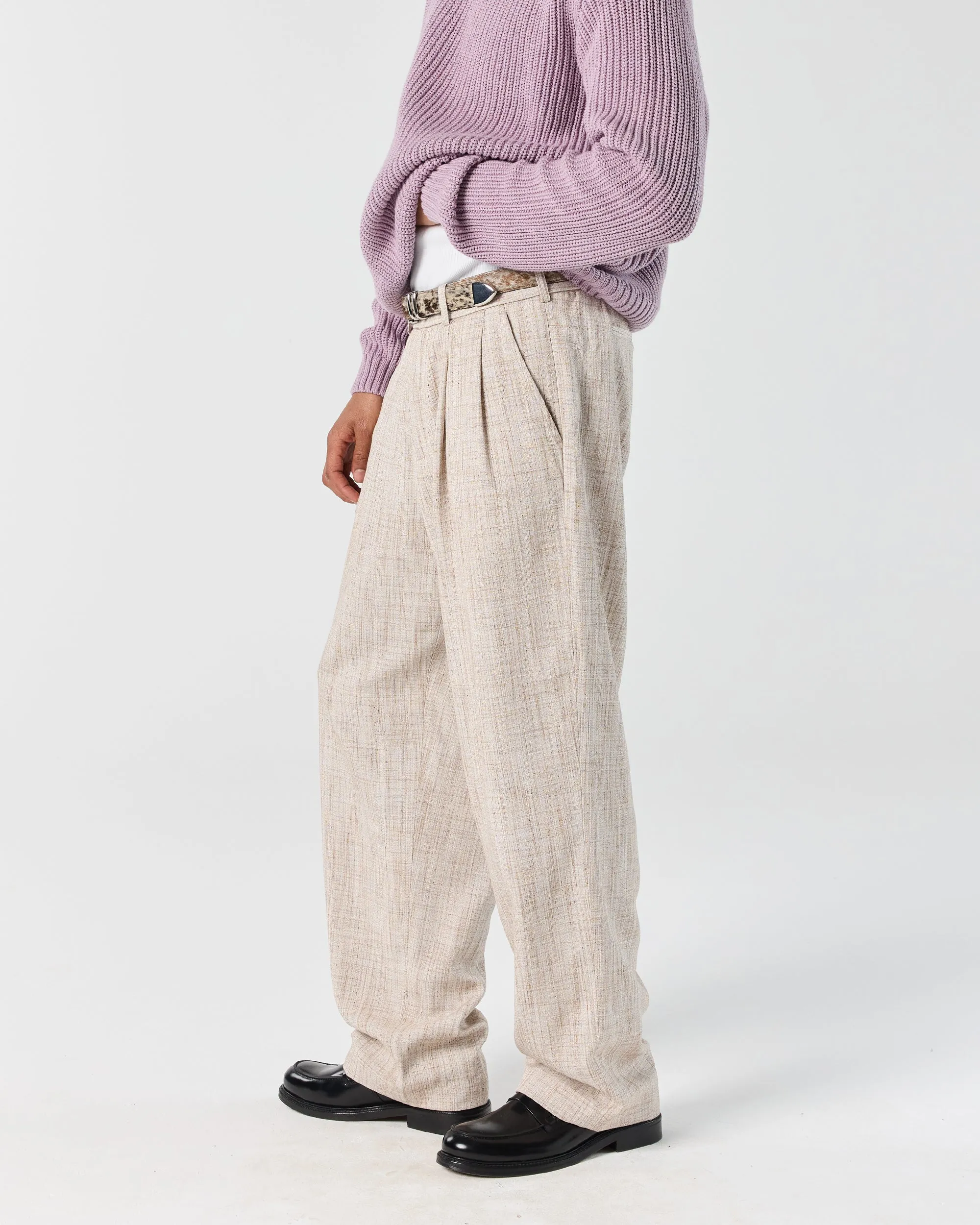 Pleated Pant - Sand Melange sold by Ronning product image thumbnail 5