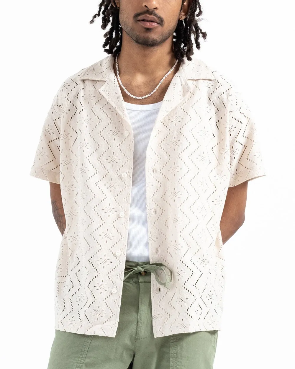 Lace Shirt - Stone sold by Ronning product image thumbnail 4