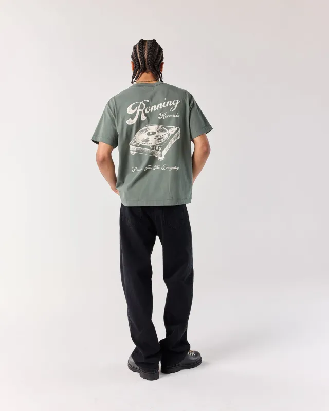 Records Tee - Sage Green sold by Ronning