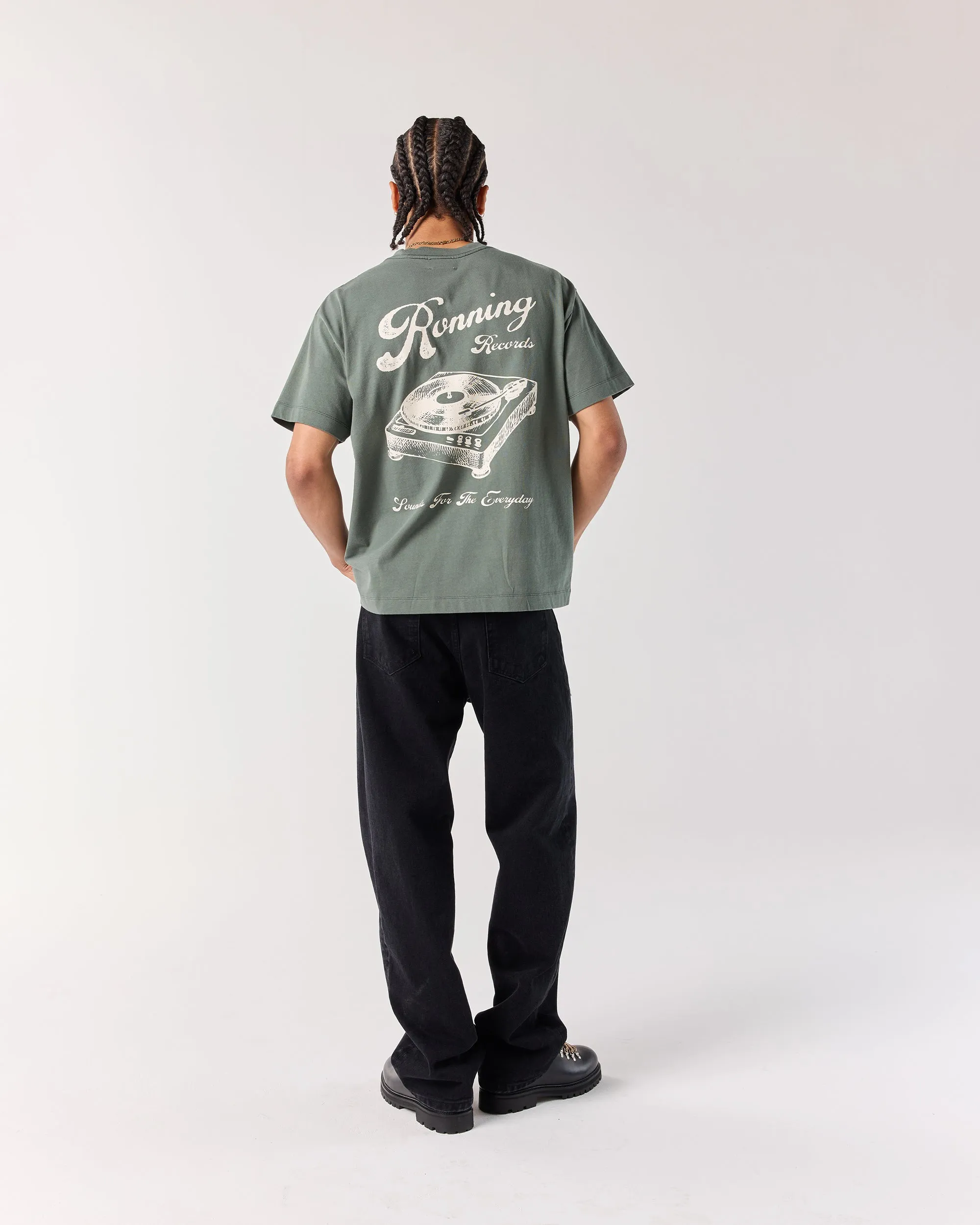 Records Tee - Sage Green sold by Ronning