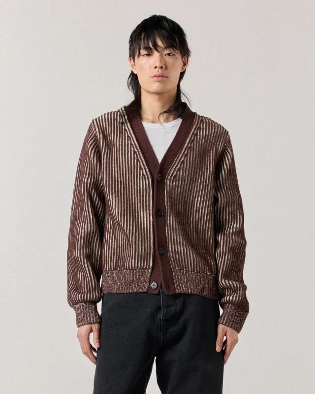Fisherman Cardigan - Mocha/Stone sold by Ronning