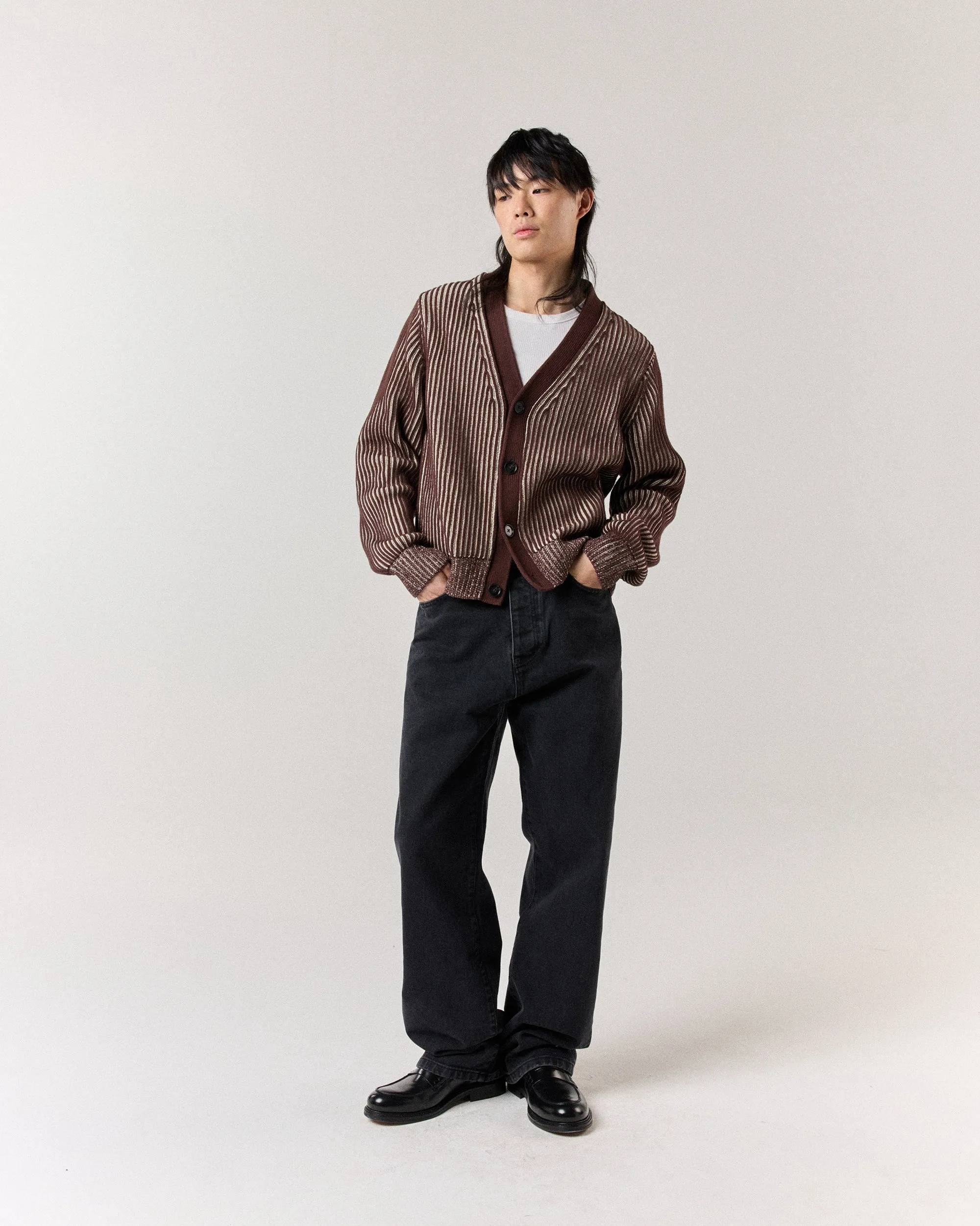Fisherman Cardigan - Mocha/Stone sold by Ronning product image thumbnail 3