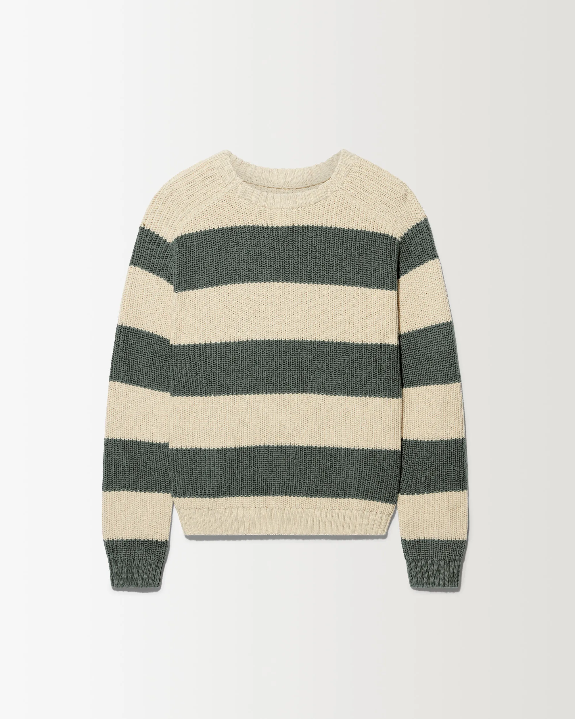 Stripe Fisherman Sweater - Sage/Stone sold by Ronning product image thumbnail 2