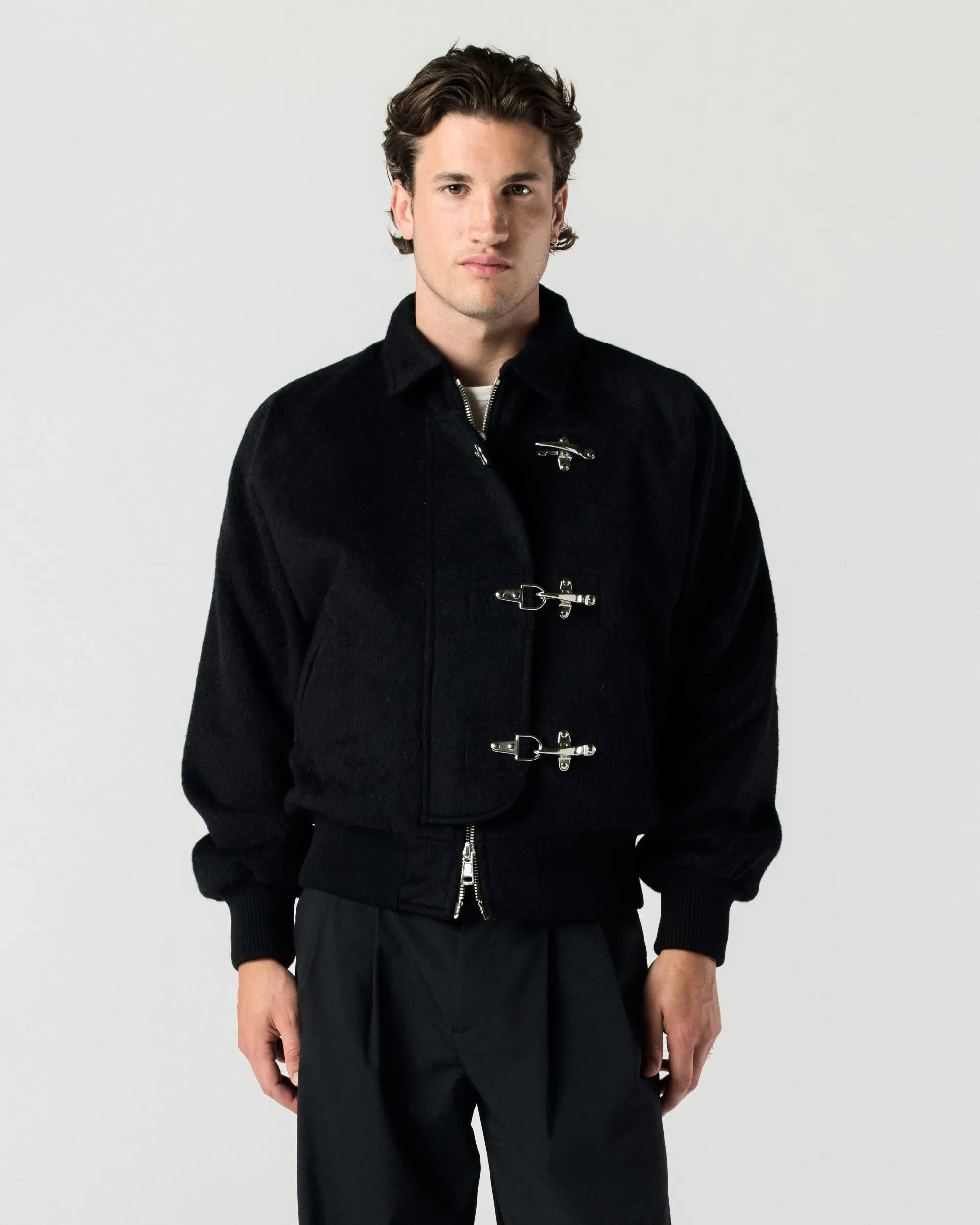 Fireman Clasp Jacket - Black sold by Ronning