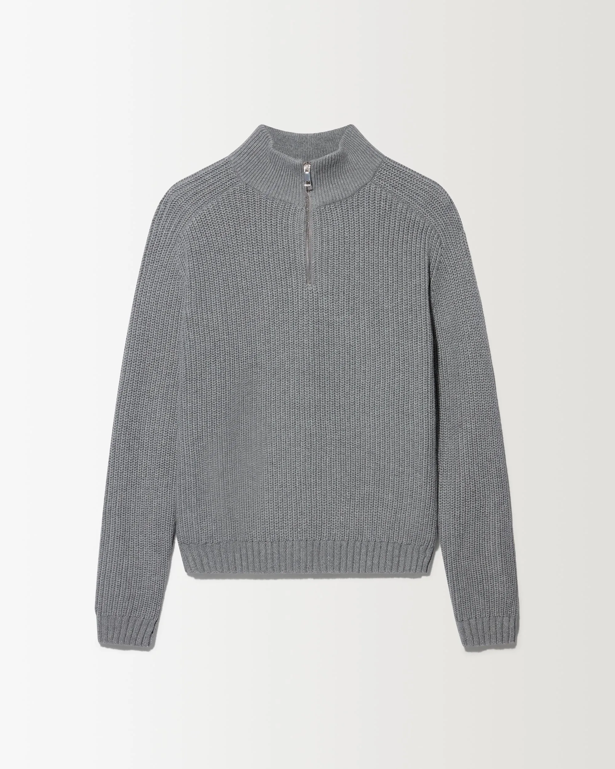 1/4 Zip Fisherman Sweater - Grey sold by Ronning product image thumbnail 2