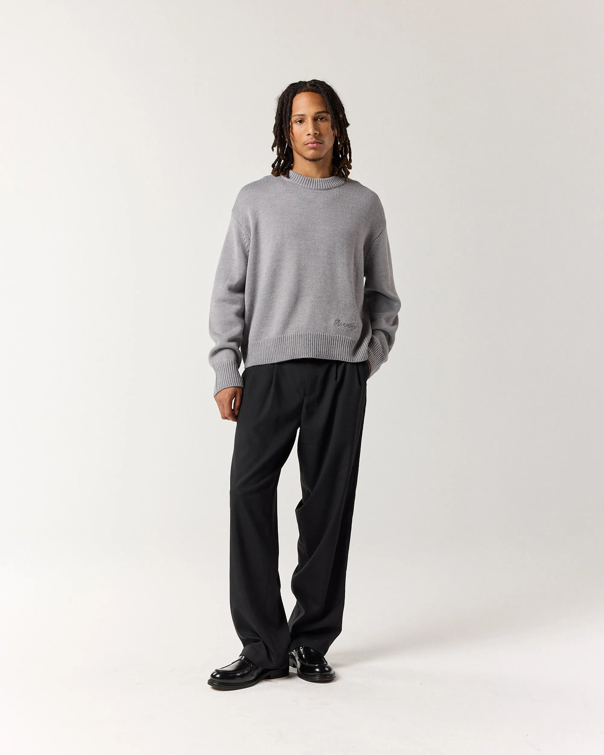 Merino Crew Knit - Grey sold by Ronning