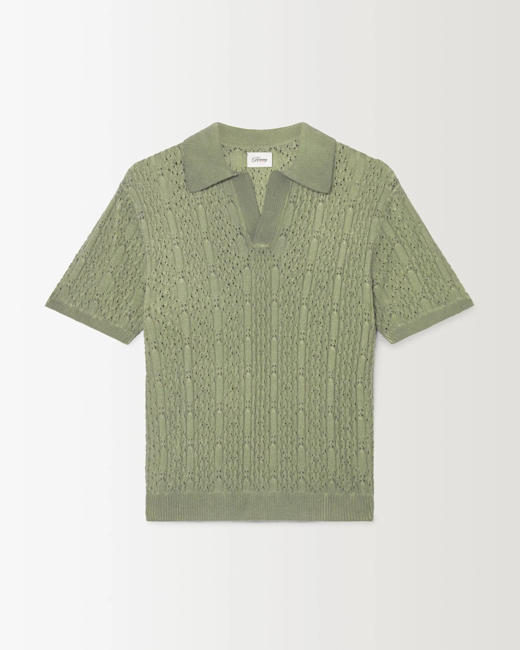 Diamond Knit Polo - Olive sold by Ronning product image thumbnail 2