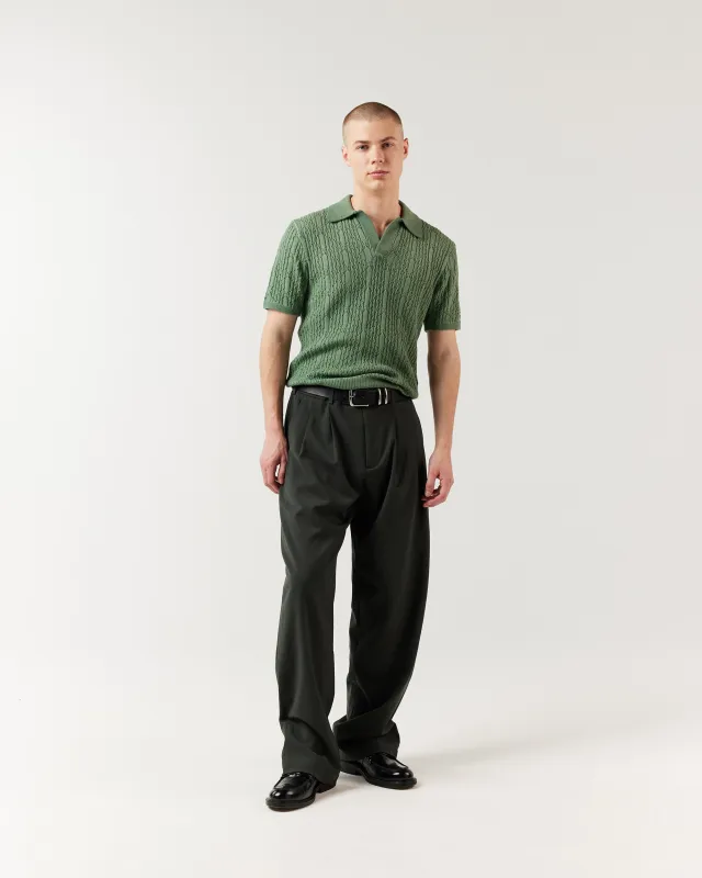Diamond Knit Polo - Olive sold by Ronning