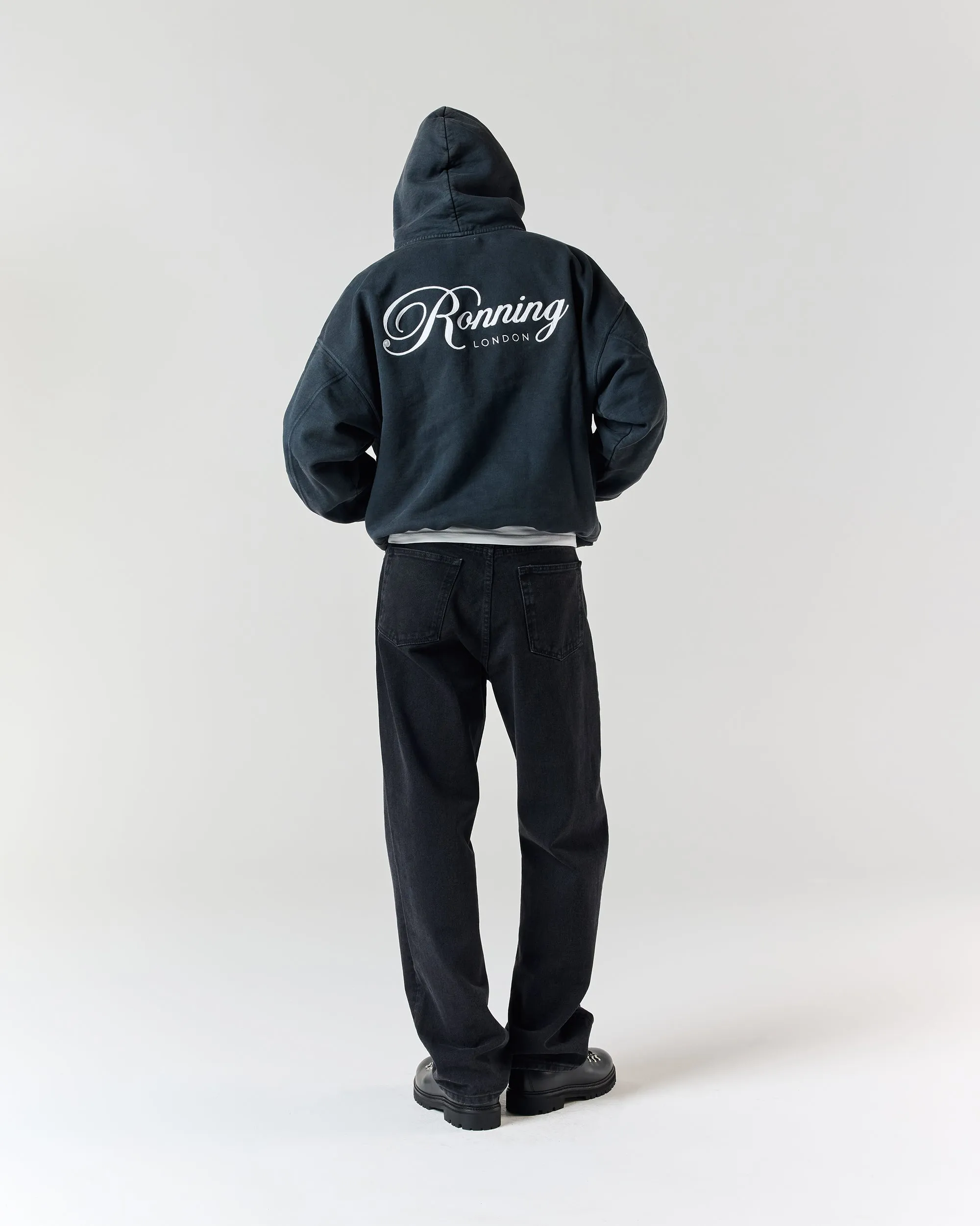 Script Hoodie - Washed Black sold by Ronning product image thumbnail 4