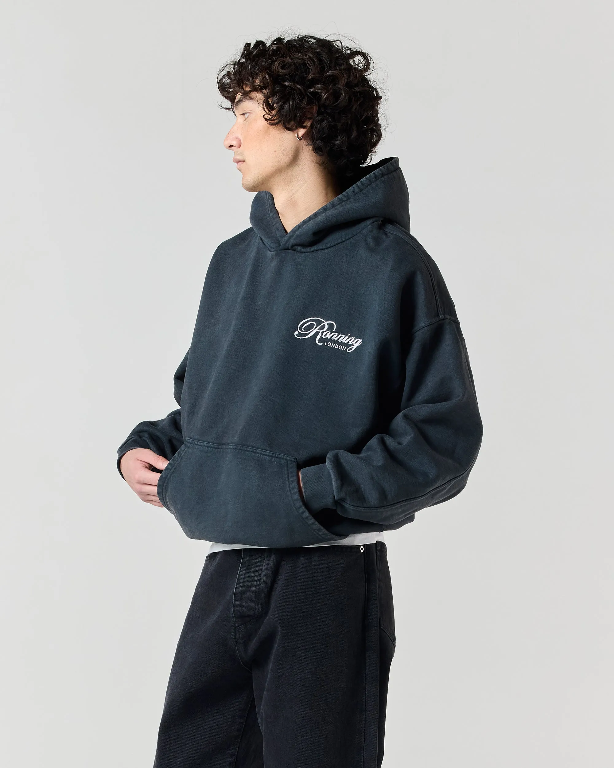 Script Hoodie - Washed Black sold by Ronning product image thumbnail 2