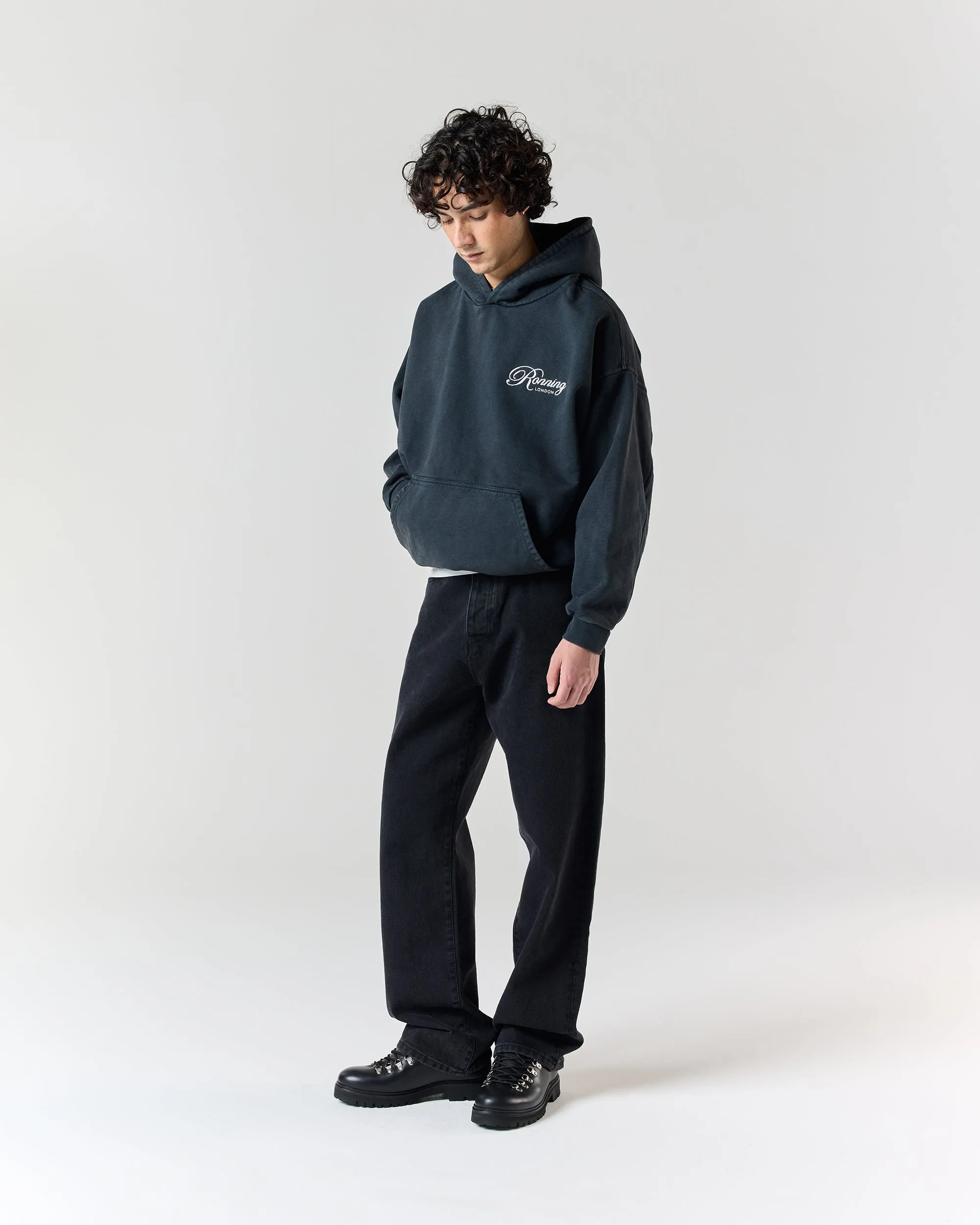 Script Hoodie - Washed Black sold by Ronning product image thumbnail 3