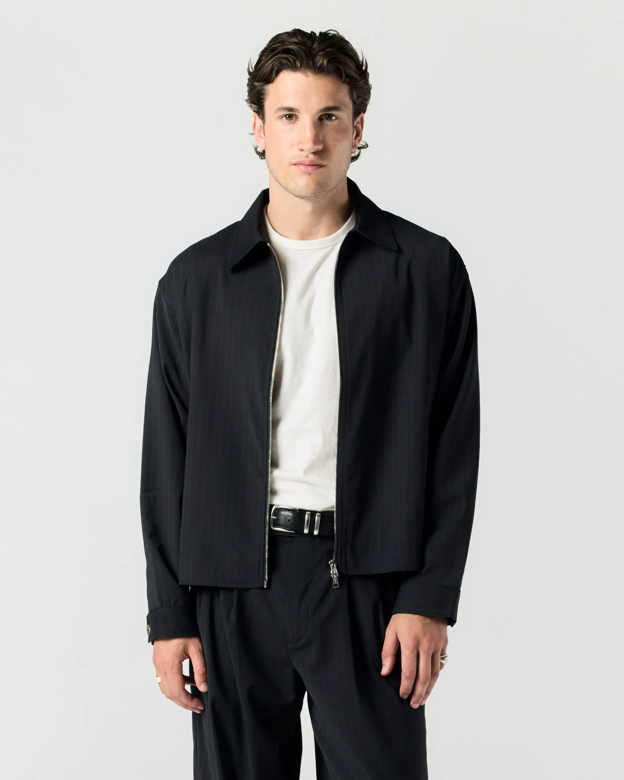 Service Jacket - Navy Pinstripe sold by Ronning