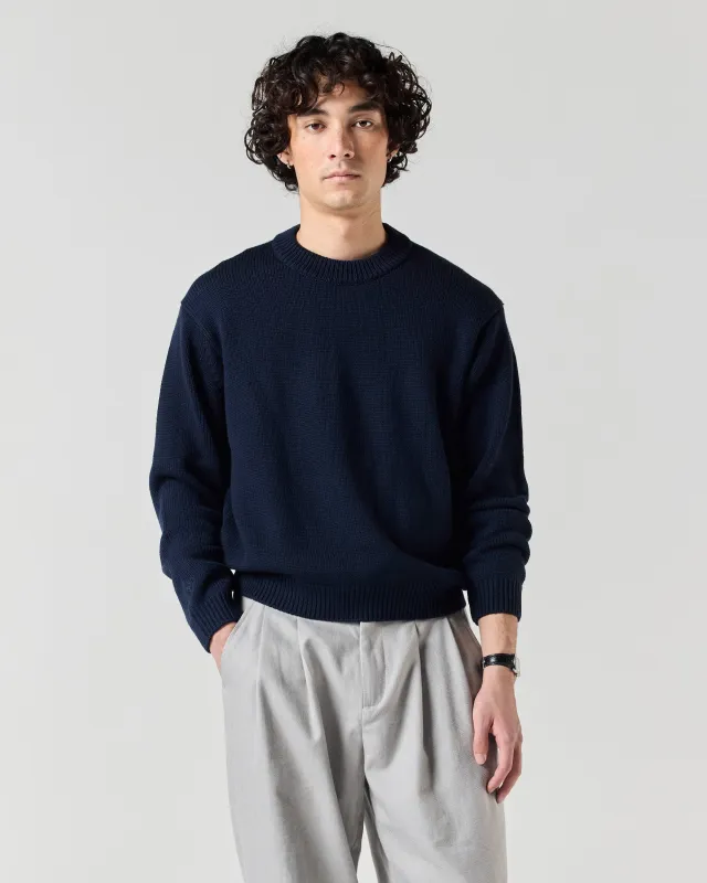 Pure Merino Knit Sweater - Navy made by Ronning