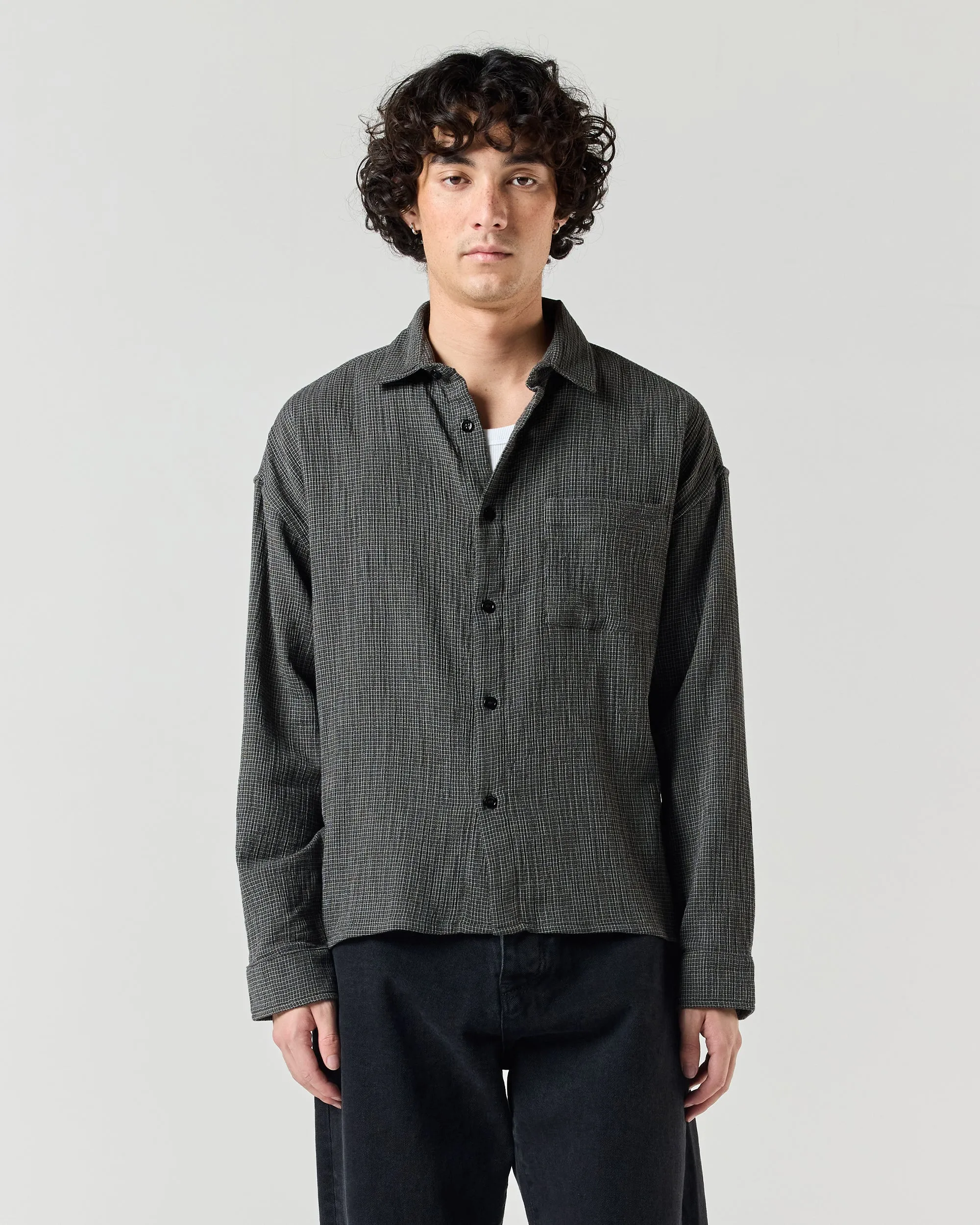 Everyday Shirt - Black Mini Check sold by Ronning