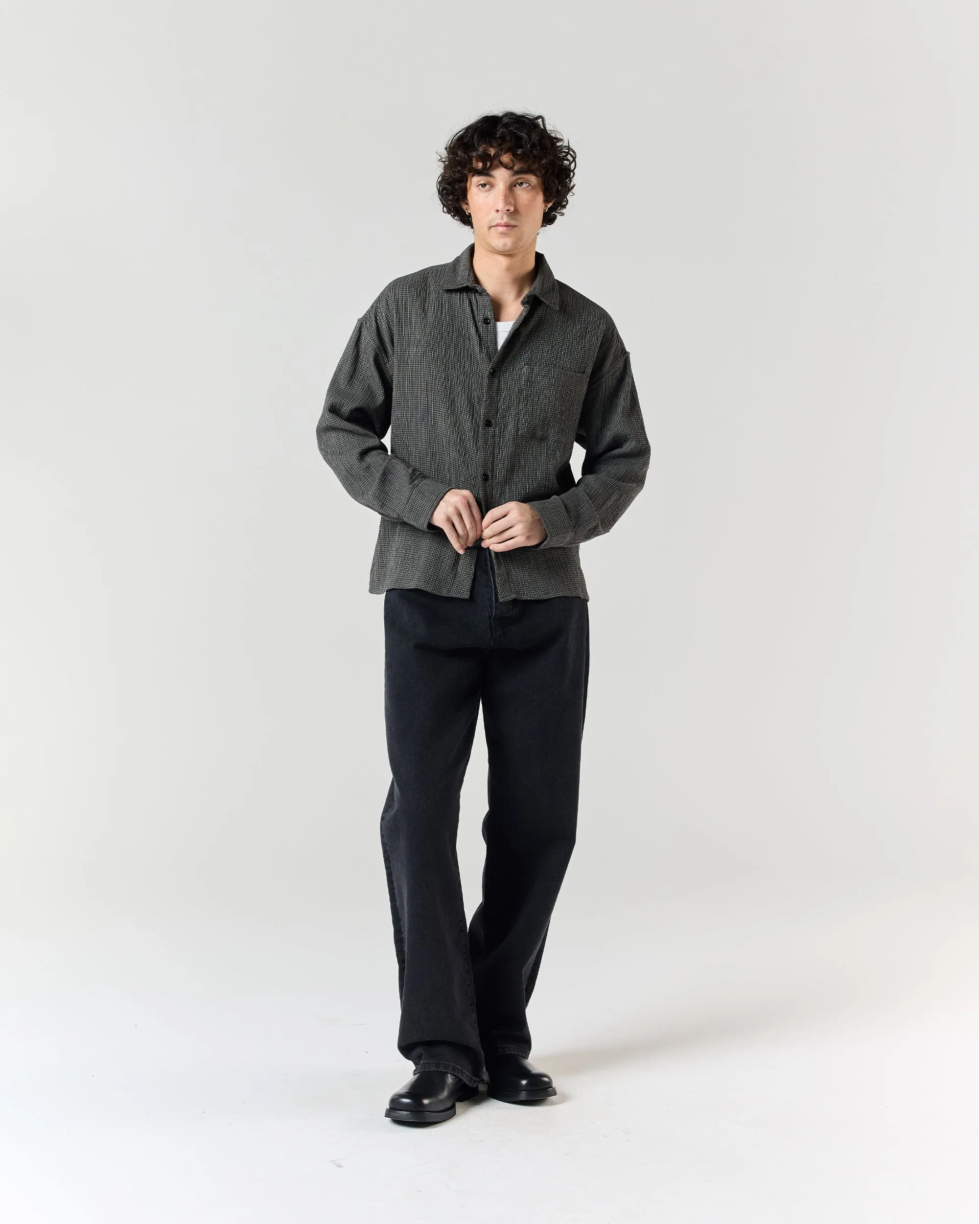 Everyday Shirt - Black Mini Check sold by Ronning product image thumbnail 3
