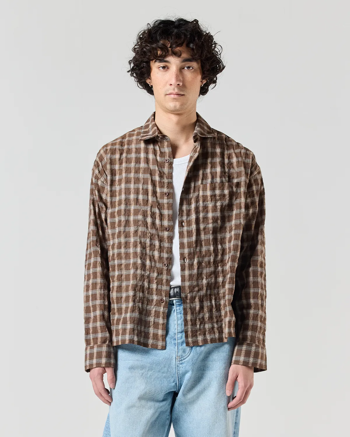 Japanese Shirt - Brown Check sold by Ronning