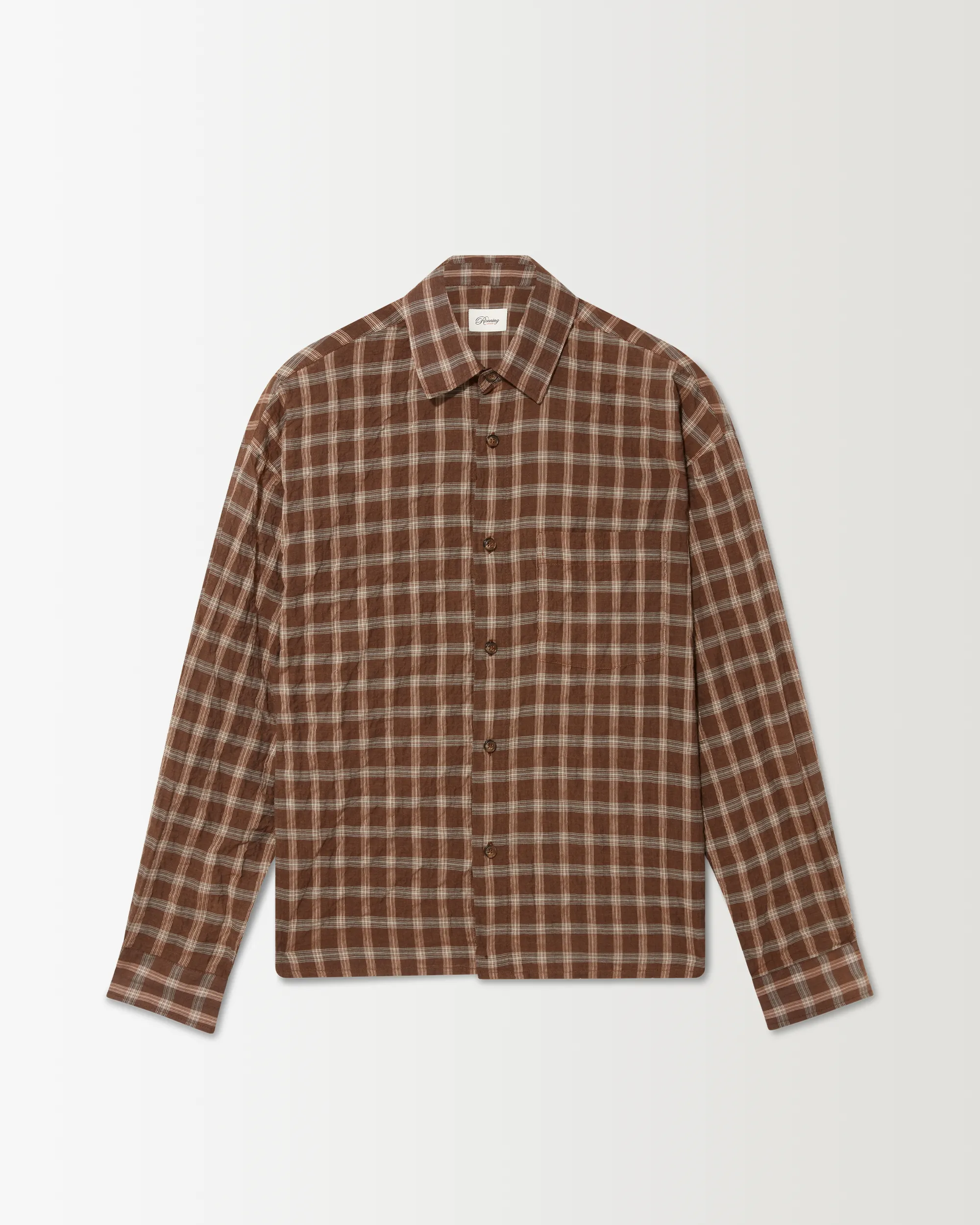 Japanese Shirt - Brown Check sold by Ronning product image thumbnail 3