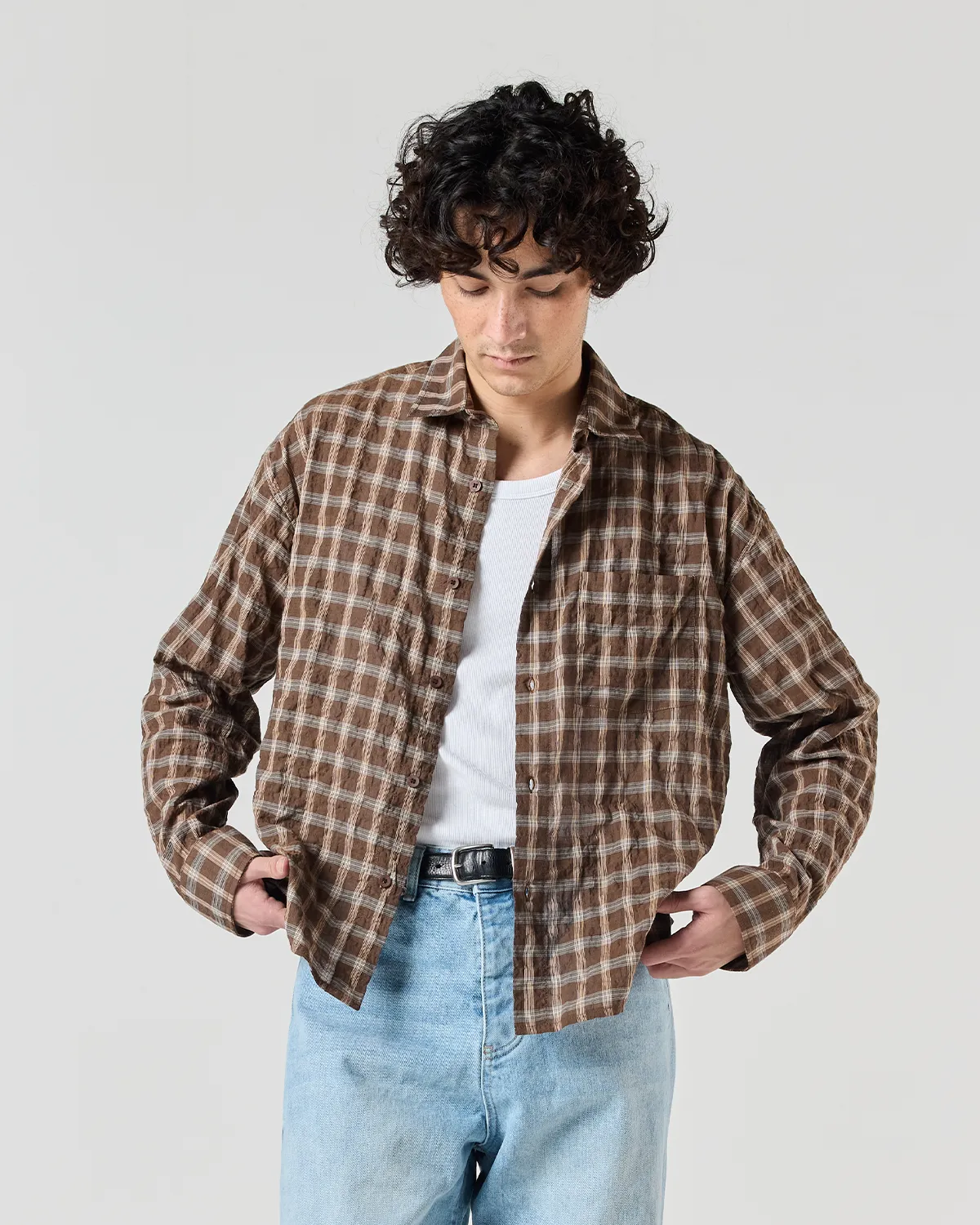 Japanese Shirt - Brown Check sold by Ronning product image thumbnail 2