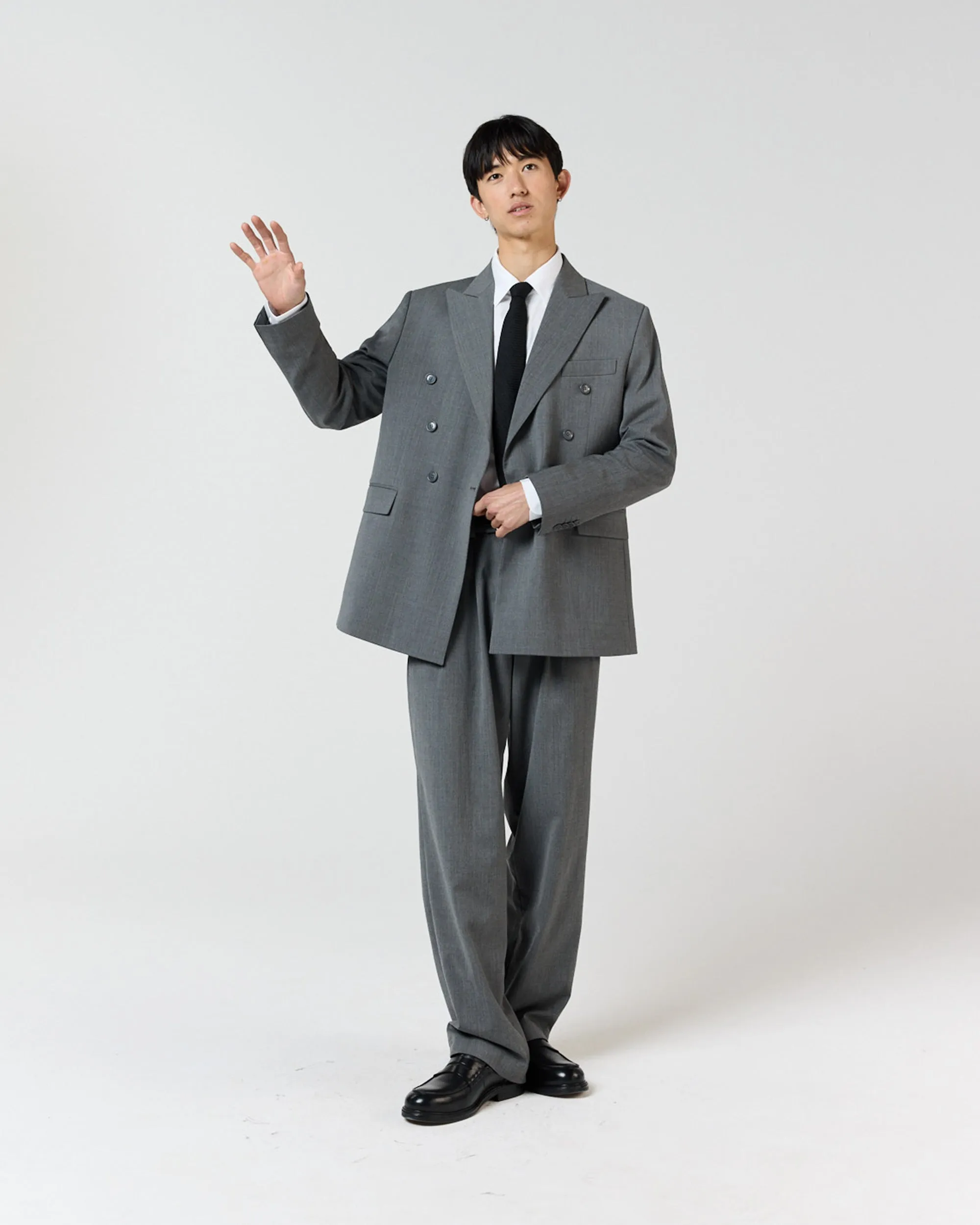 Double Breasted Suit Jacket - Charcoal Grey sold by Ronning product image thumbnail 4