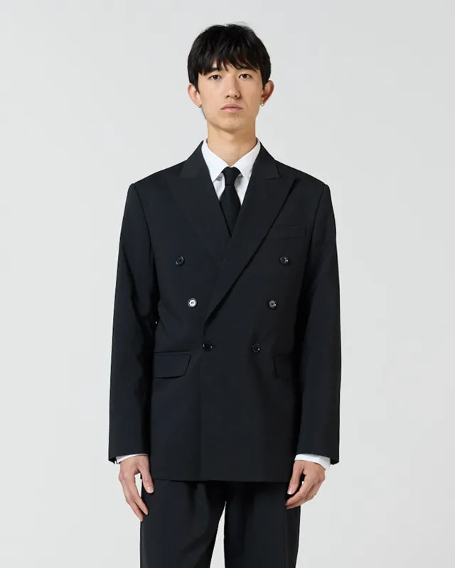 Double Breasted Suit Jacket - Black made by Ronning