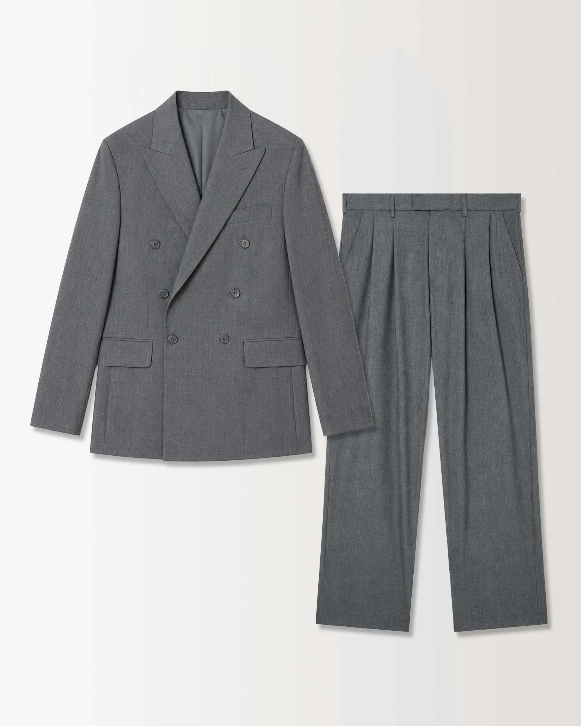 DOUBLE BREASTED SUIT - CHARCOAL GREY sold by Ronning