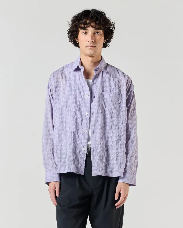 Japanese Shirt - Lilac Grid made by Ronning
