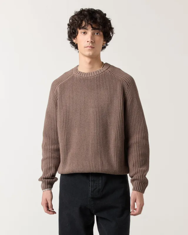 Everyday Fisherman Sweater - Walnut sold by Ronning