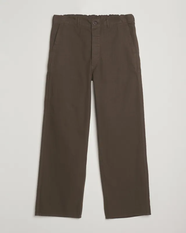 orSlow Wide Fit French Work Pants Coffee Brown sold by Care of Carl