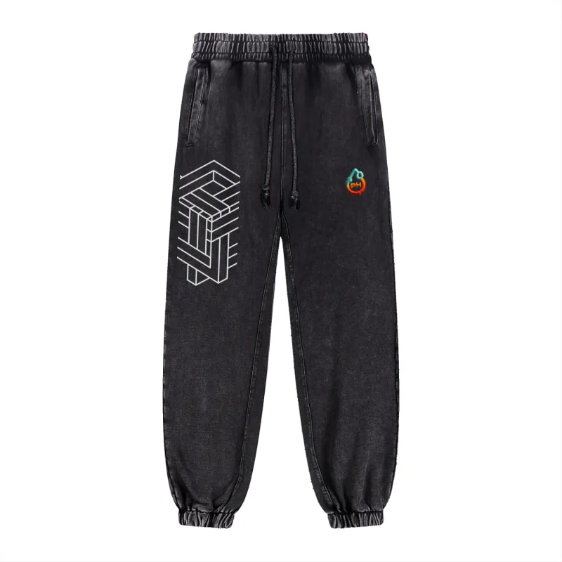 Paradigm - Snow Wash Heavyweight Jogger Sweatpants made by Phantasmagorical