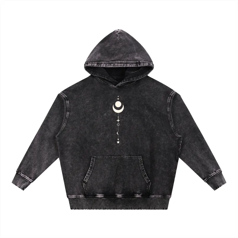 Existential - Snow Wash Hand-Frayed Heavyweight Hoodie sold by Phantasmagorical