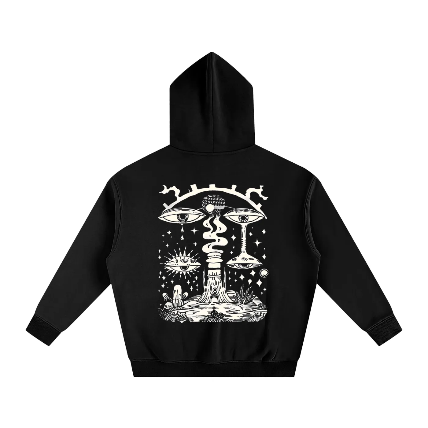 Paradoxical Perspective - Oversize Fleeced Hoodie sold by Phantasmagorical product image thumbnail 4