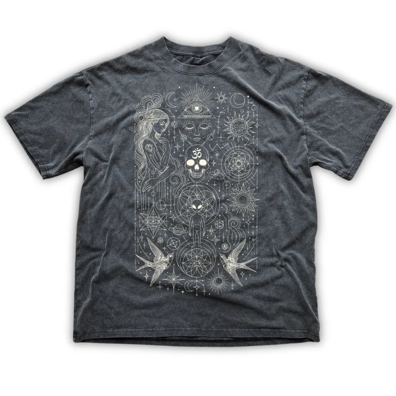 Ethereal Muse - Fluffy Vintage Washed T-Shirt - 250 GSM (NEW) sold by Phantasmagorical