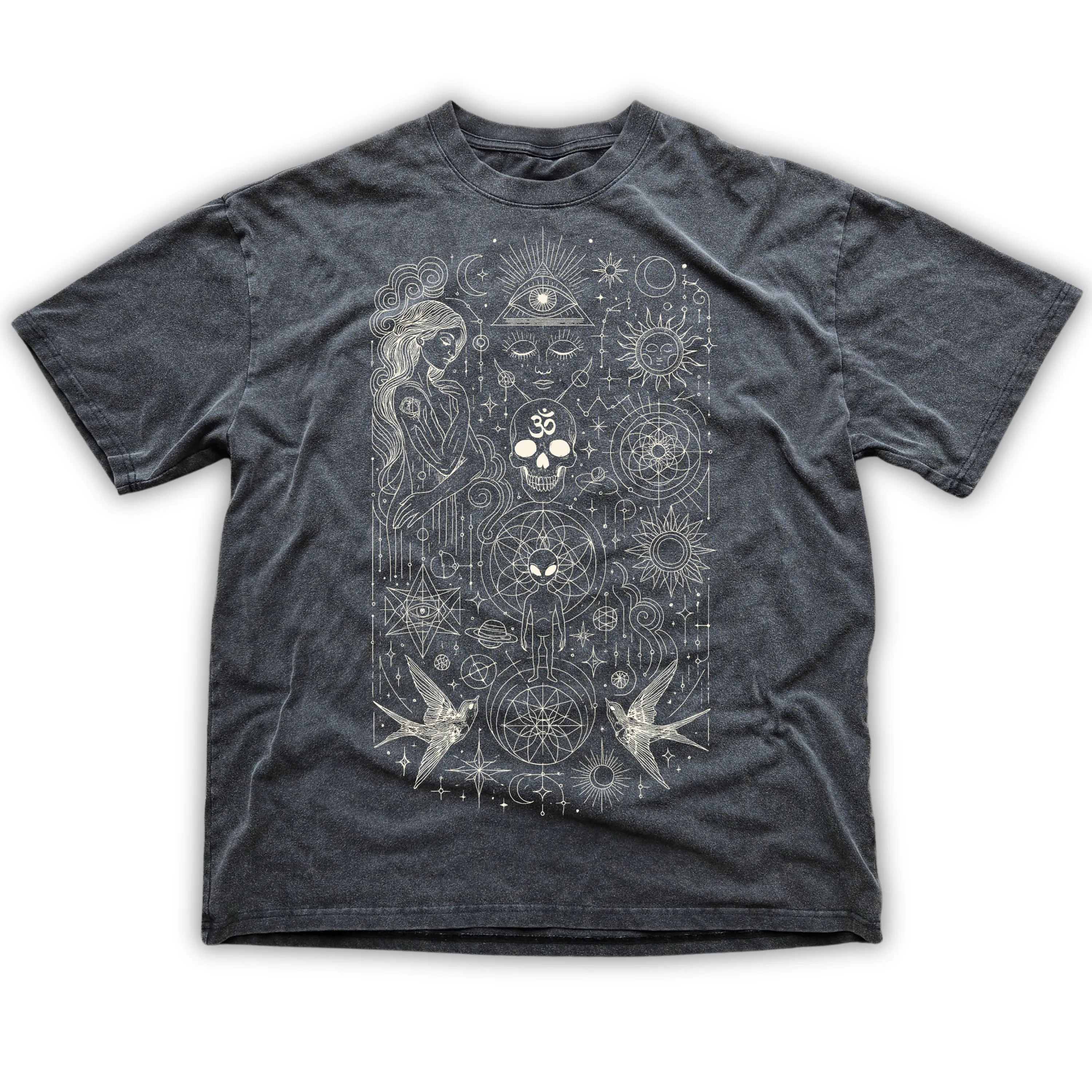 Ethereal Muse - Fluffy Vintage Washed T-Shirt - 250 GSM (NEW) sold by Phantasmagorical