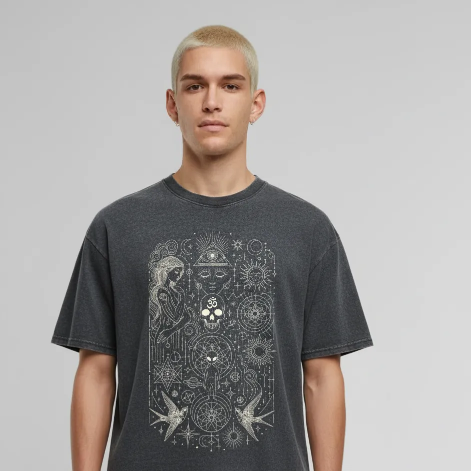 Ethereal Muse - Fluffy Vintage Washed T-Shirt - 250 GSM (NEW) sold by Phantasmagorical product image thumbnail 3