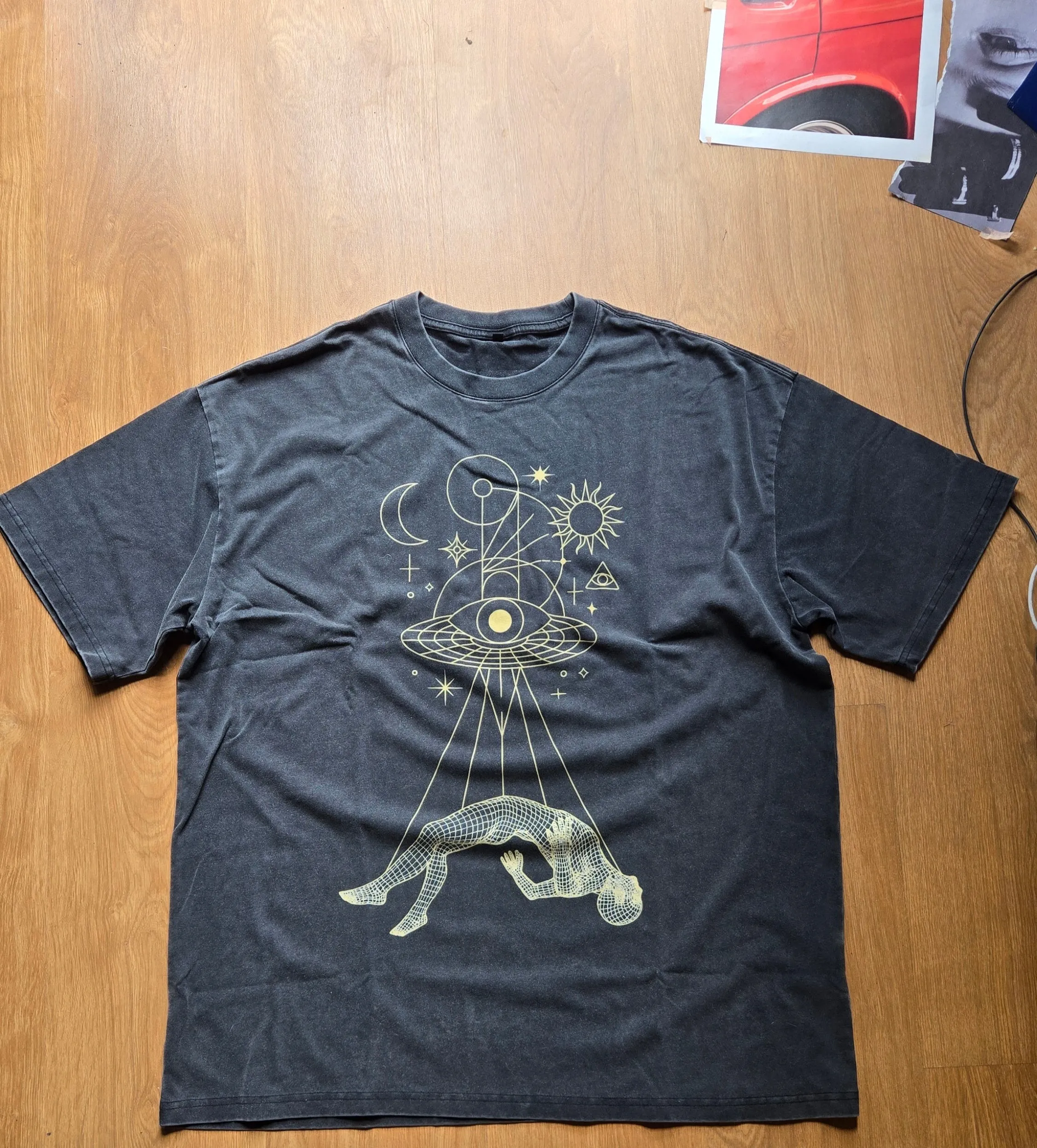 Dimensional Drift Fluffy Vintage Washed T-Shirt - 250 GSM (NEW) sold by Phantasmagorical product image thumbnail 2