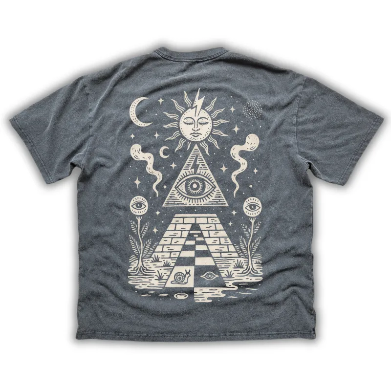 Future Pyramids -  Fluffy Vintage Washed  T-Shirt - 250 GSM (NEW) sold by Phantasmagorical