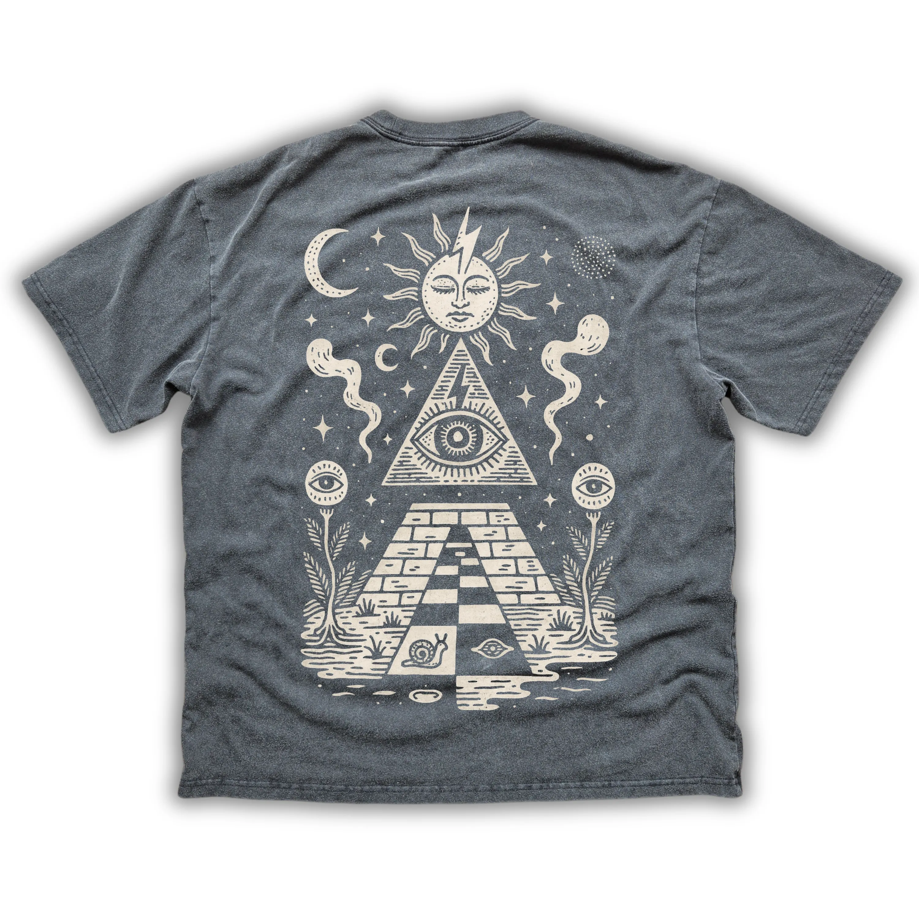Future Pyramids - Fluffy Vintage Washed T-Shirt - 250 GSM (NEW) sold by Phantasmagorical