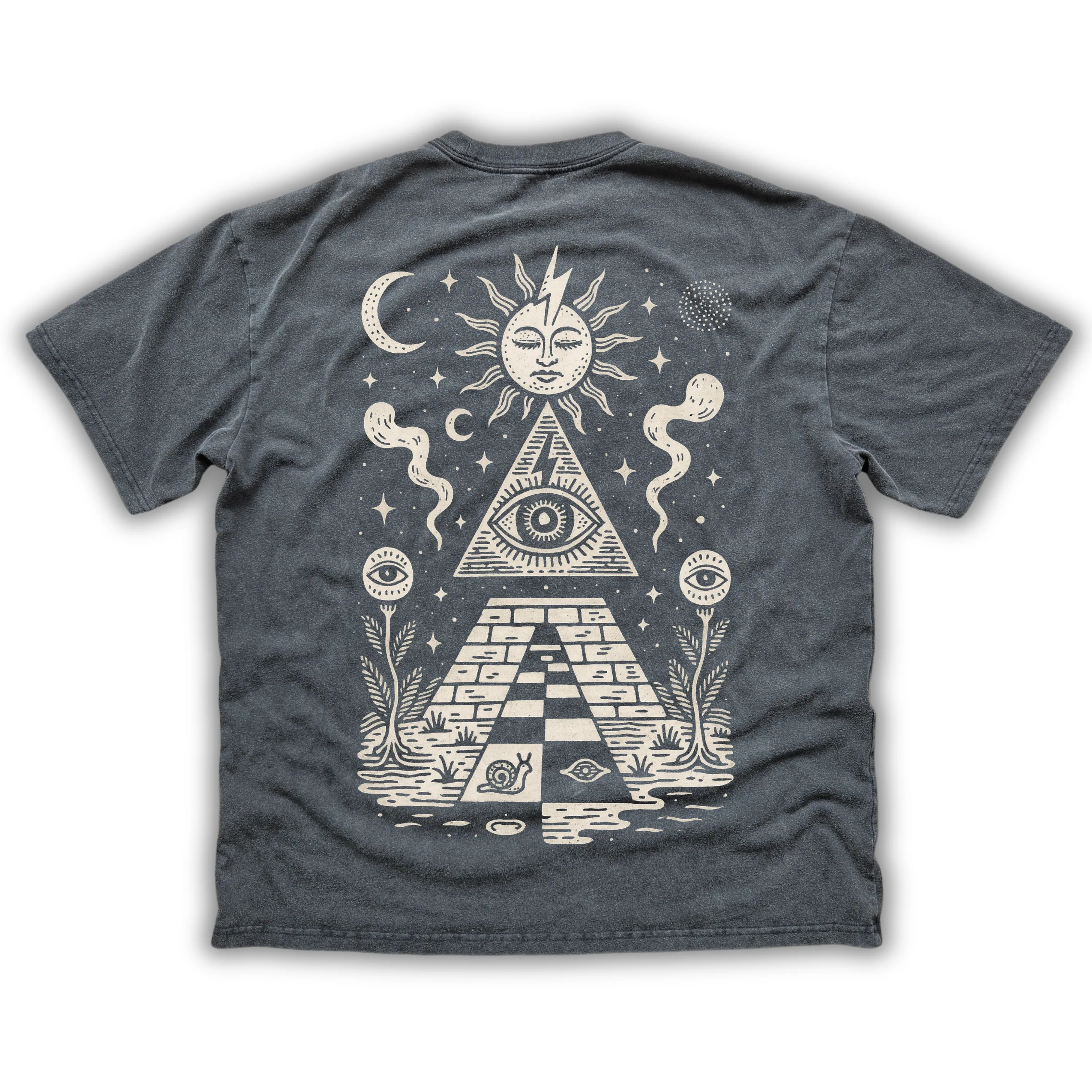Future Pyramids - Fluffy Vintage Washed T-Shirt - 250 GSM (NEW) sold by Phantasmagorical product image thumbnail 3