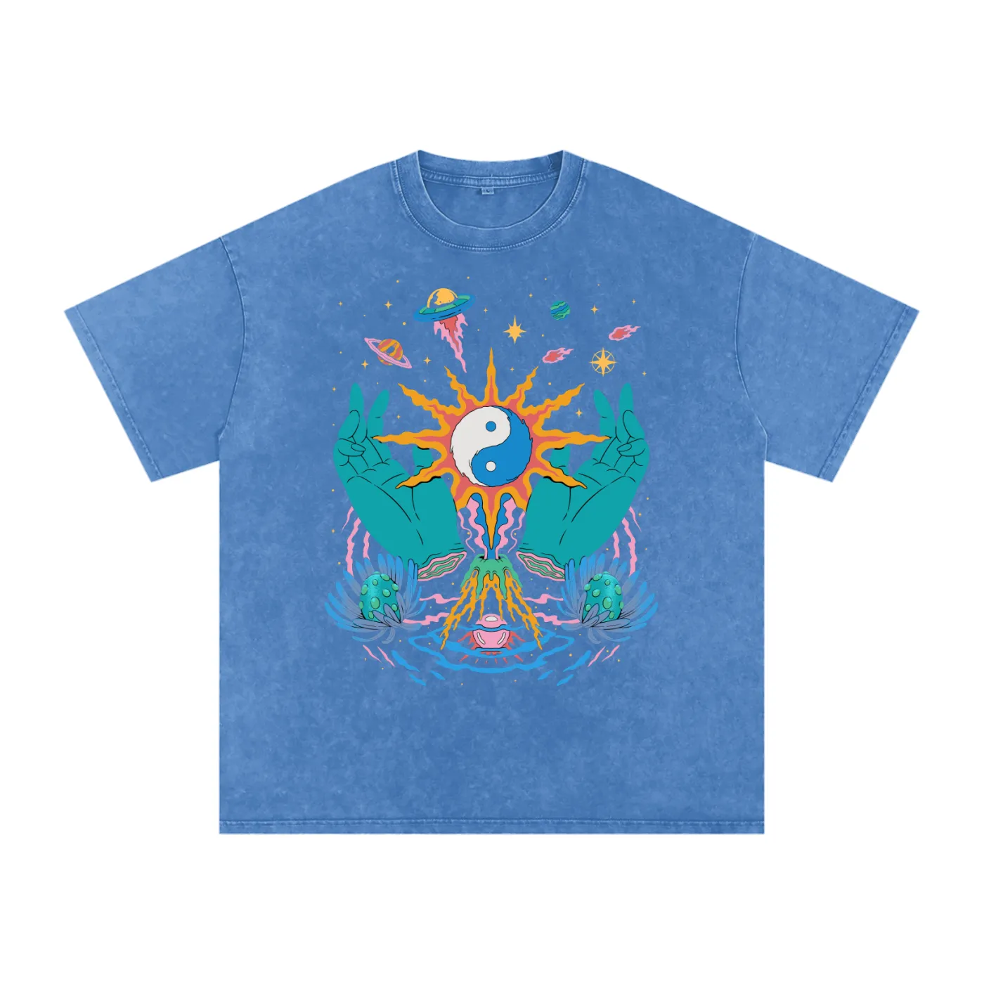 Yin / Yang - Acid Wash Oversize T-Shirt - 250 GSM (Limited Release) sold by Phantasmagorical product image thumbnail 5