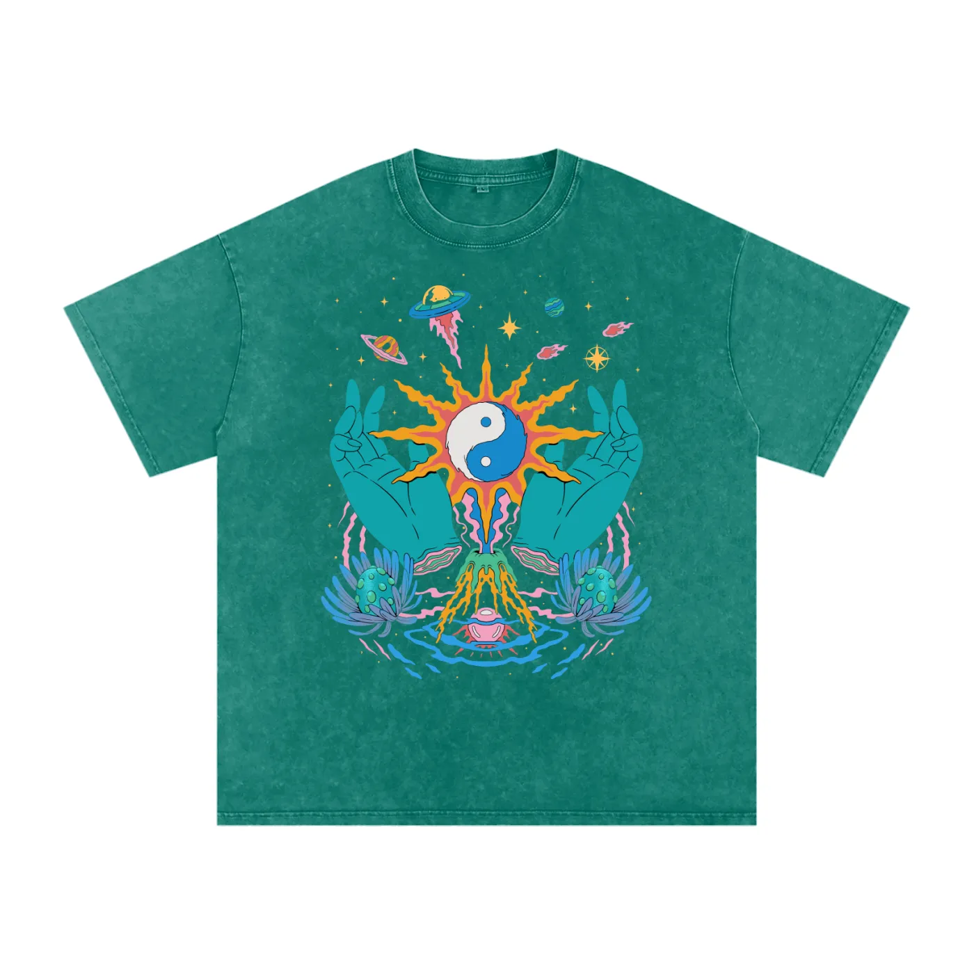 Yin / Yang - Acid Wash Oversize T-Shirt - 250 GSM (Limited Release) sold by Phantasmagorical product image thumbnail 3